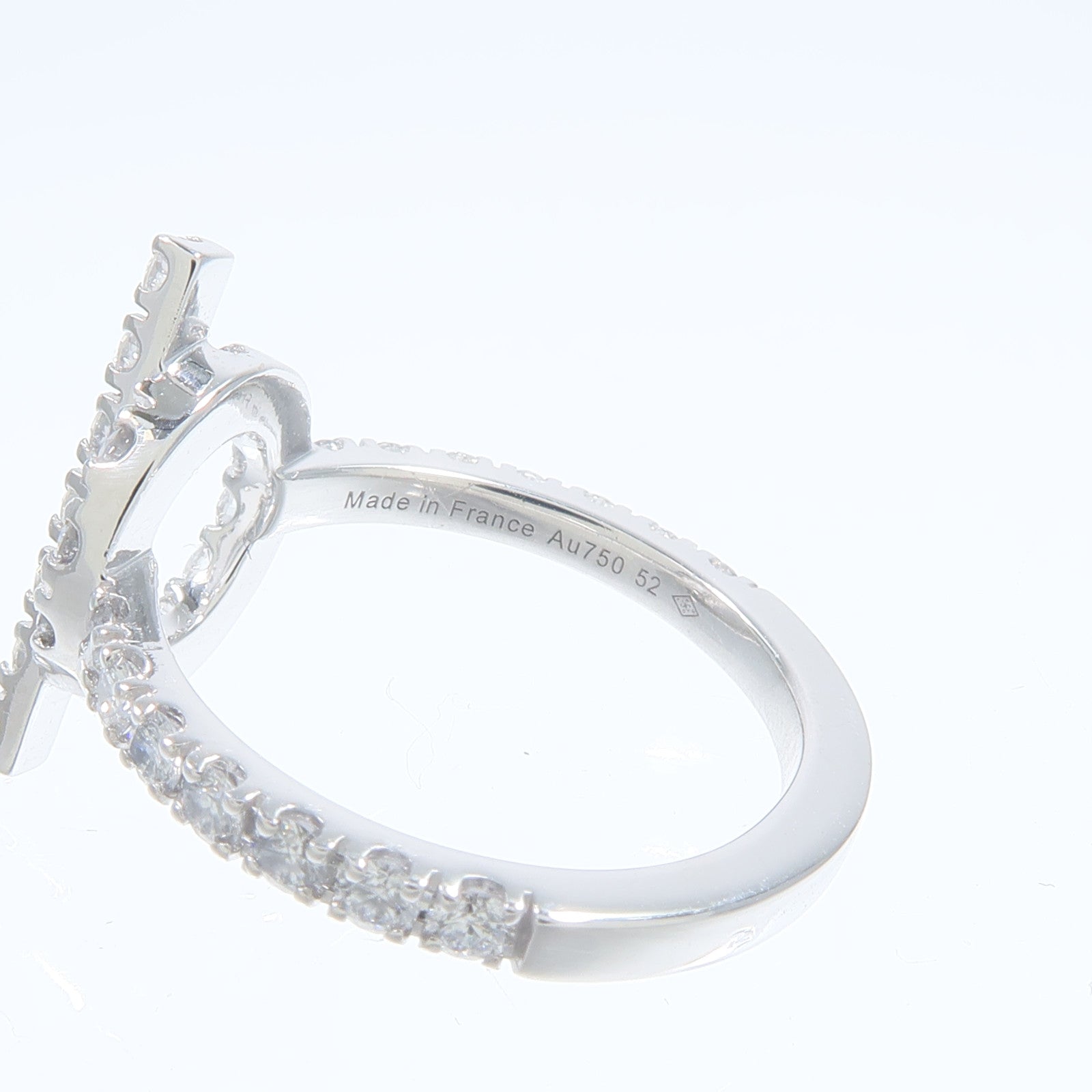 HERMES 18K白金Finesse Ring鑽石戒指