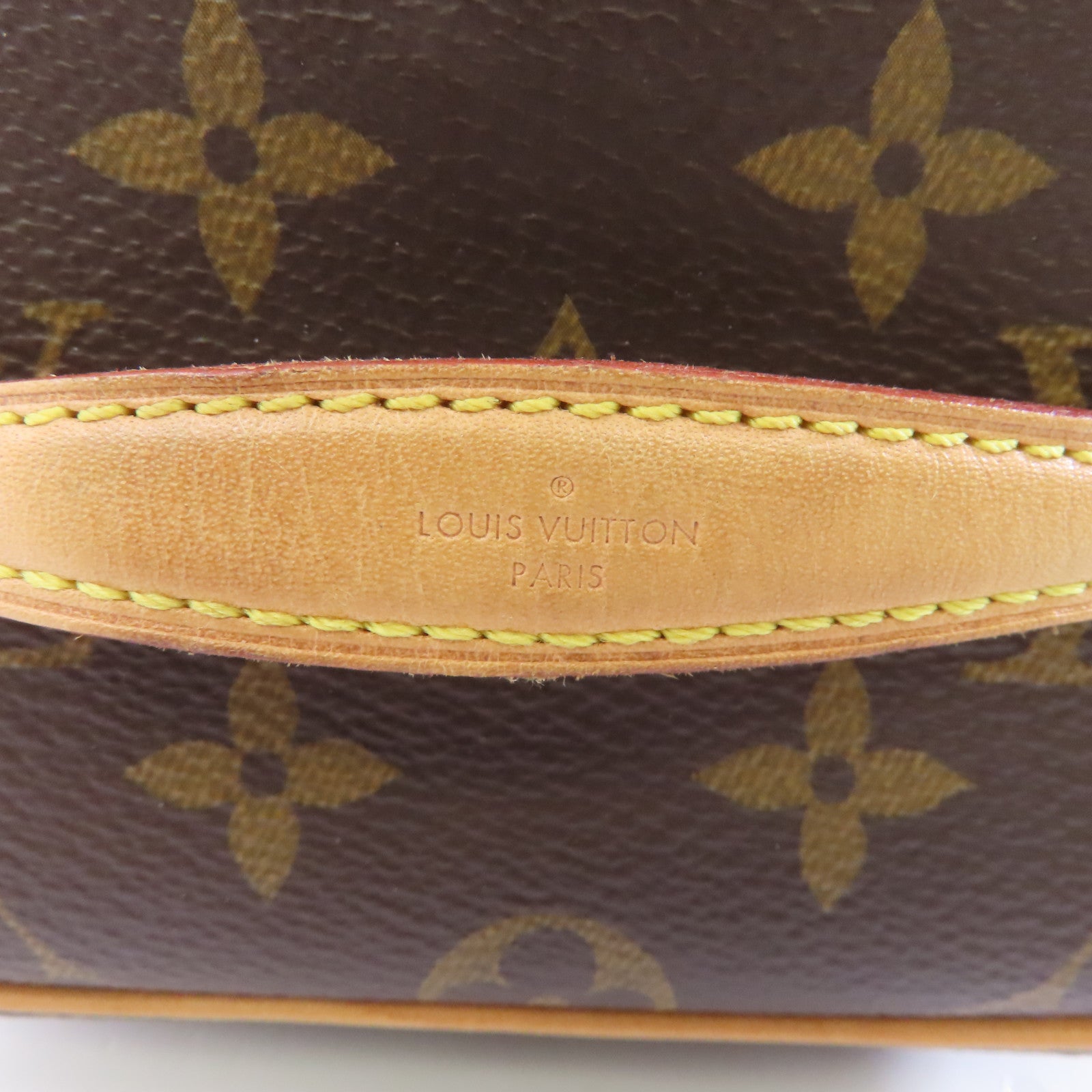 LOUIS VUITTON Monogram Nice Nano金扣手挽袋棕色