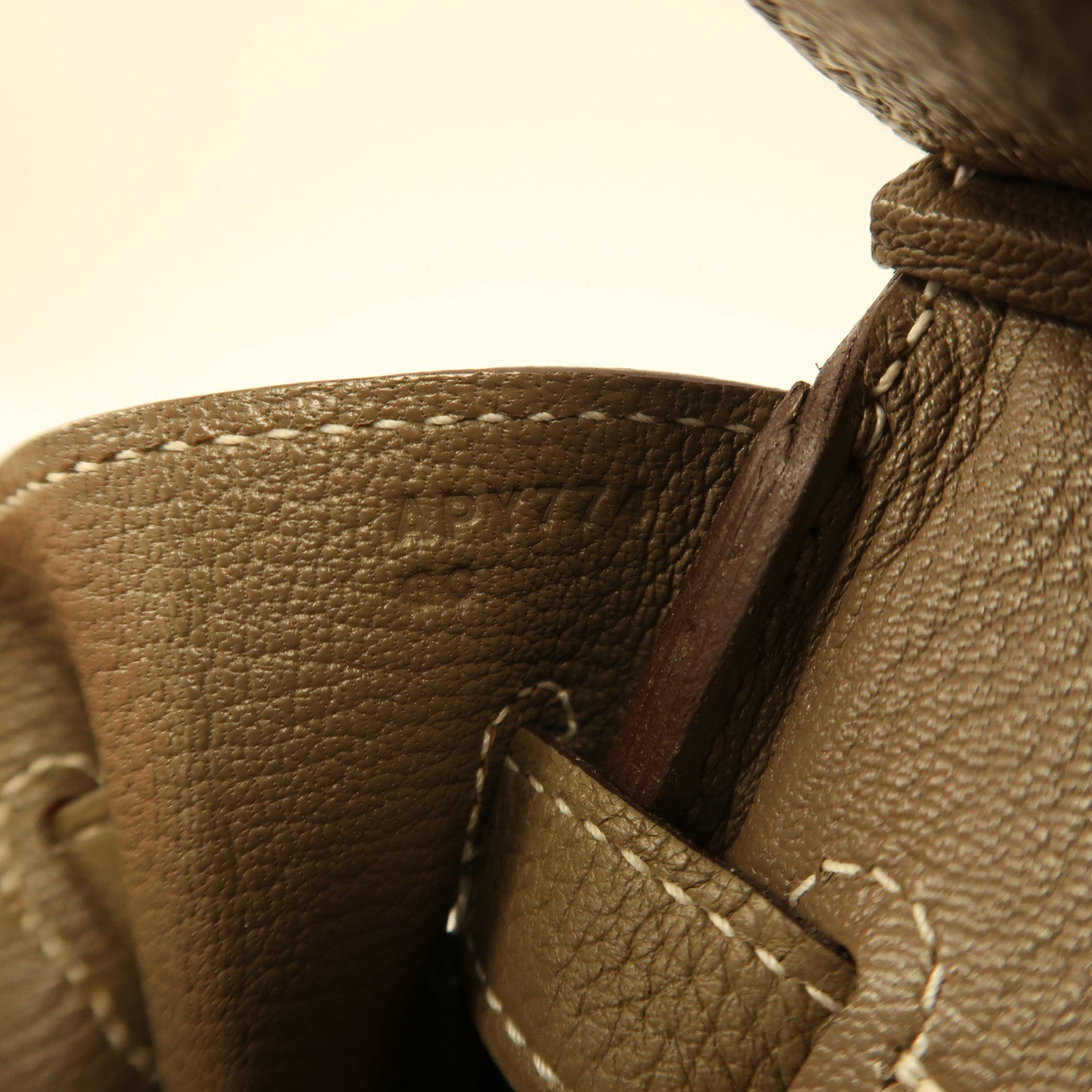 HERMES Togo皮革Birkin 30銀扣手挽袋大象灰色