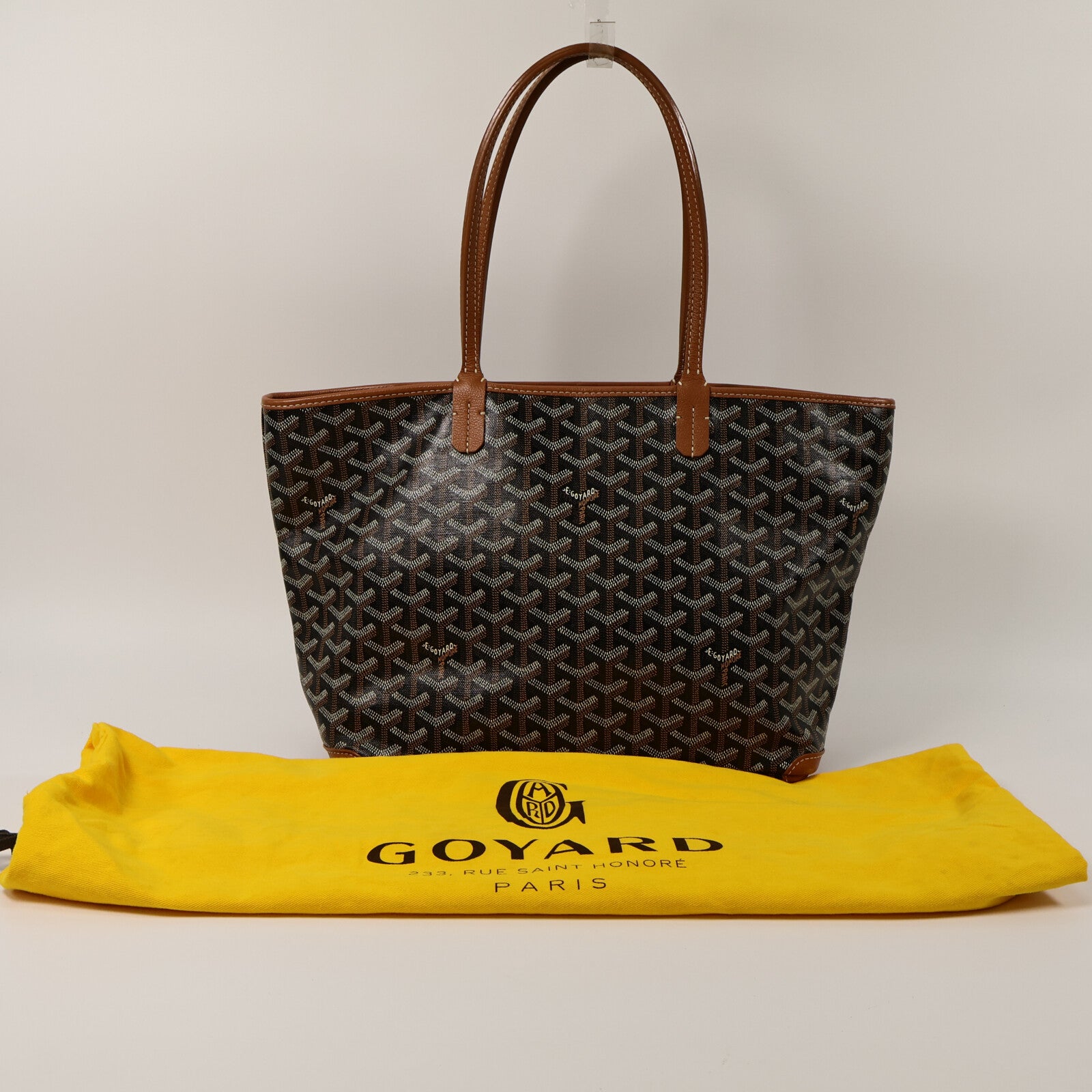 GOYARD 牛皮皮革/塗層帆布Artois PM手挽袋