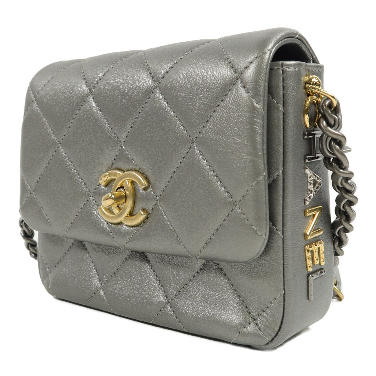 CHANEL 牛皮皮革Chain Shoulder鏈帶肩背袋
