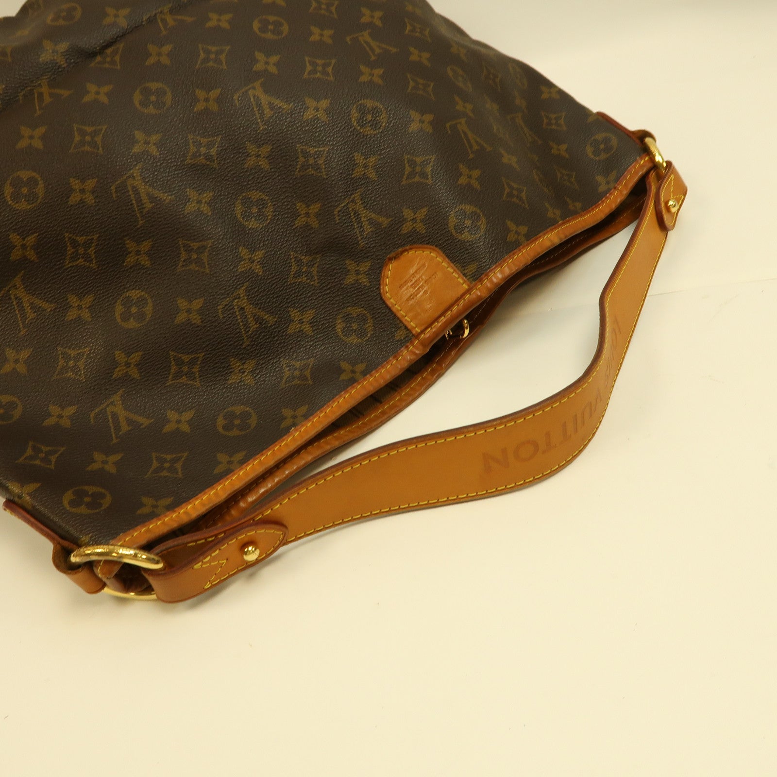 LOUIS VUITTON 【激減優惠】Monogram Delightful MM金扣肩背袋啡色