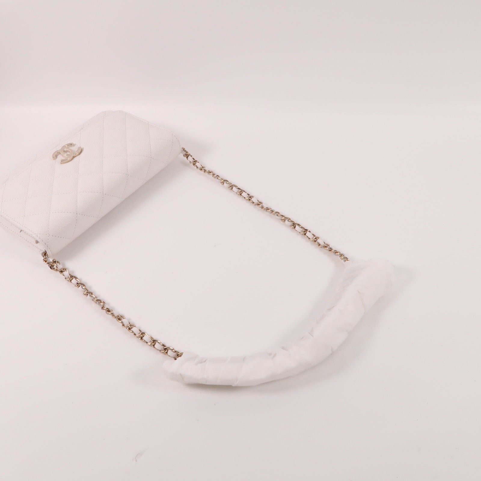 CHANEL 牛皮皮革WOC Wallet On Chain金扣鏈帶肩背袋