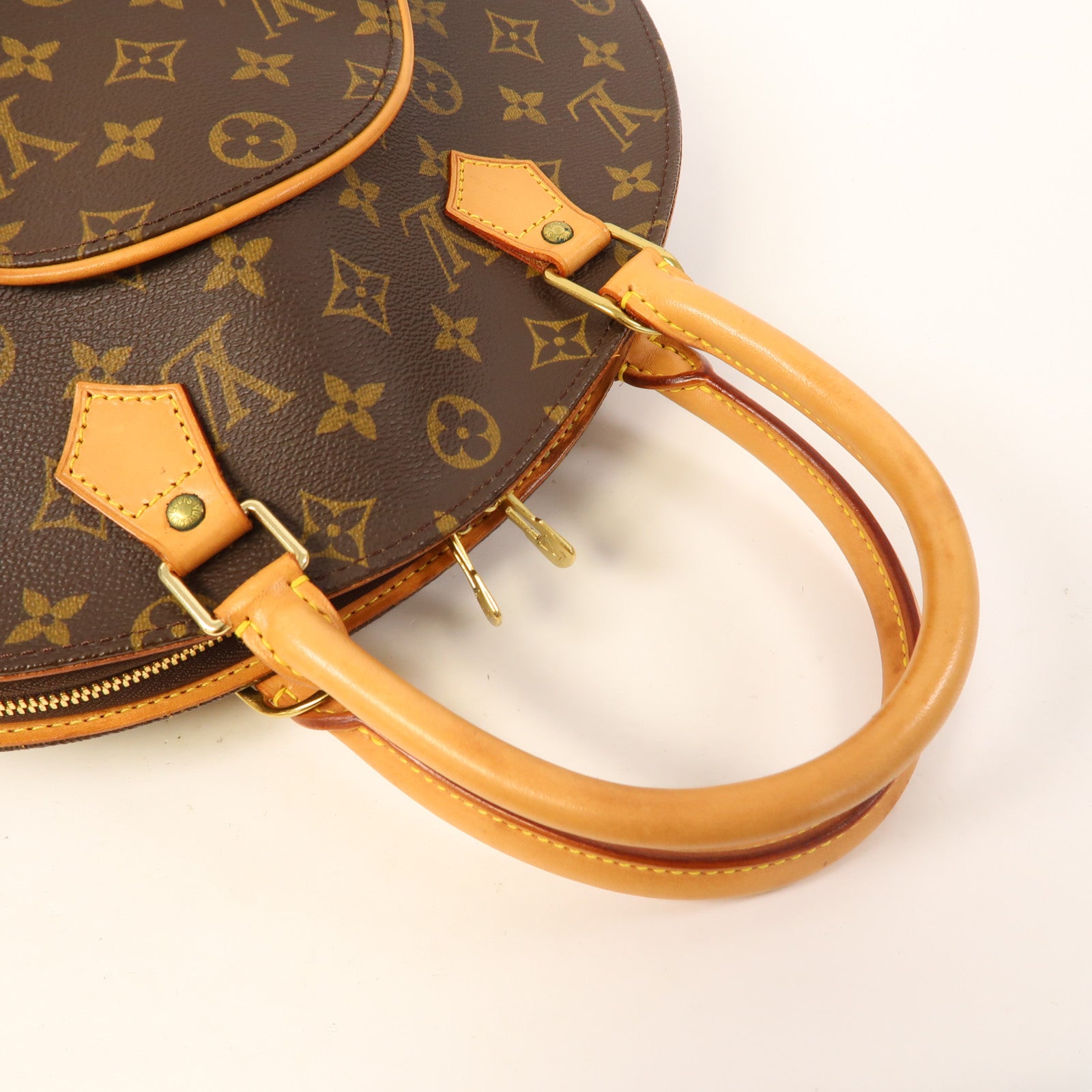 LOUIS VUITTON 【激減優惠】Monogram Ellipse MM金扣手挽袋啡色
