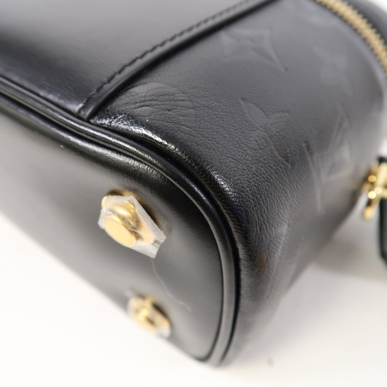 LOUIS VUITTON Monogram Ink Vanity PM金扣手挽肩背兩用袋黑色