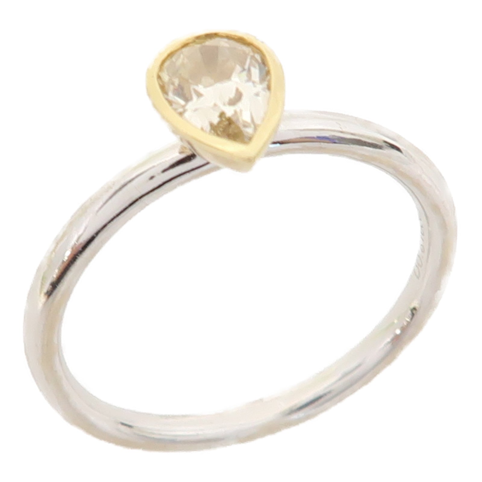 JEWELRY 【激減優惠】18K白金/18K黃金Diamond 2.6g0.61ct鑽石戒指US#6.75