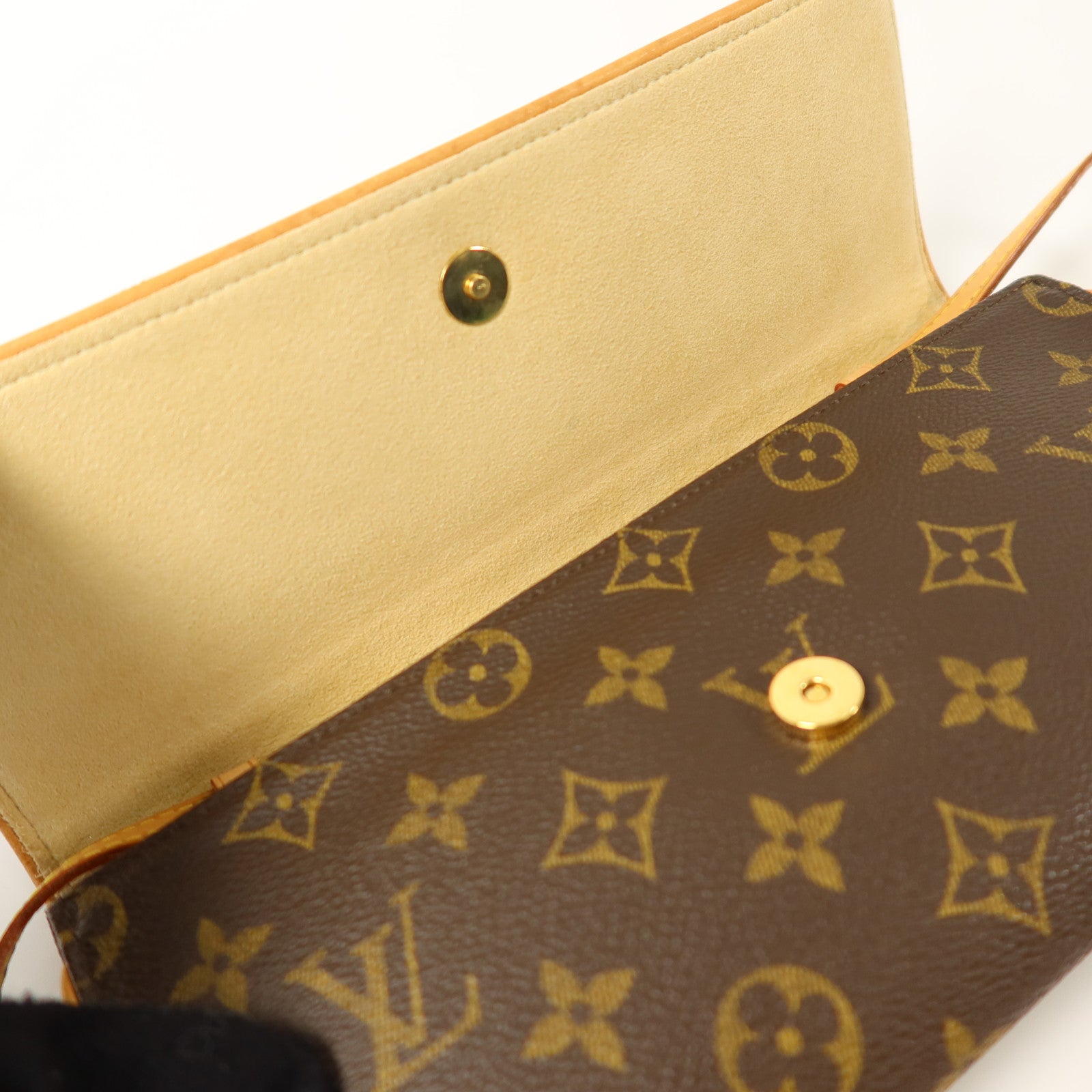 LOUIS VUITTON Monogram Pochette Twin GM金扣肩背袋
