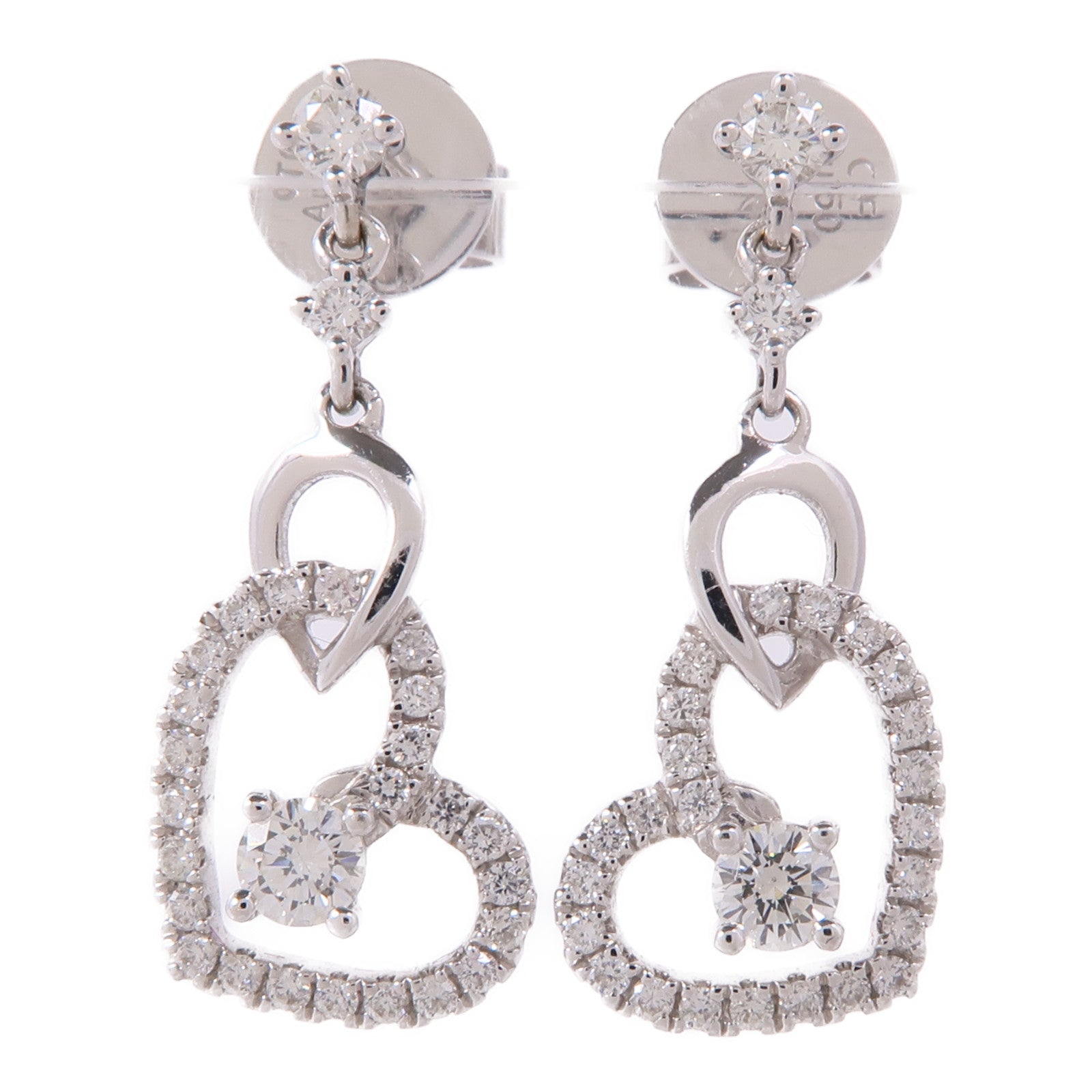 JEWELRY (PRICE DOWN) Diamond Earrings 18K White Gold
