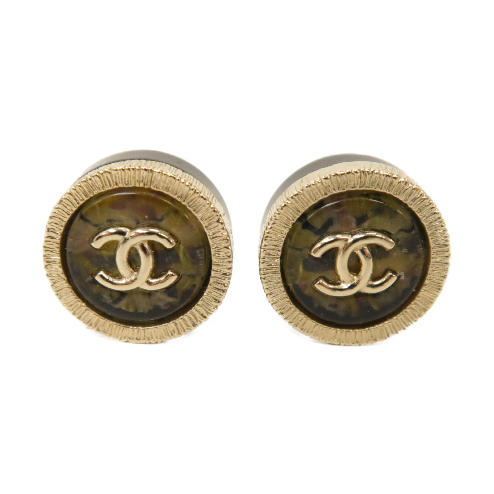 CHANEL PVC/金屬Earrings耳環金色