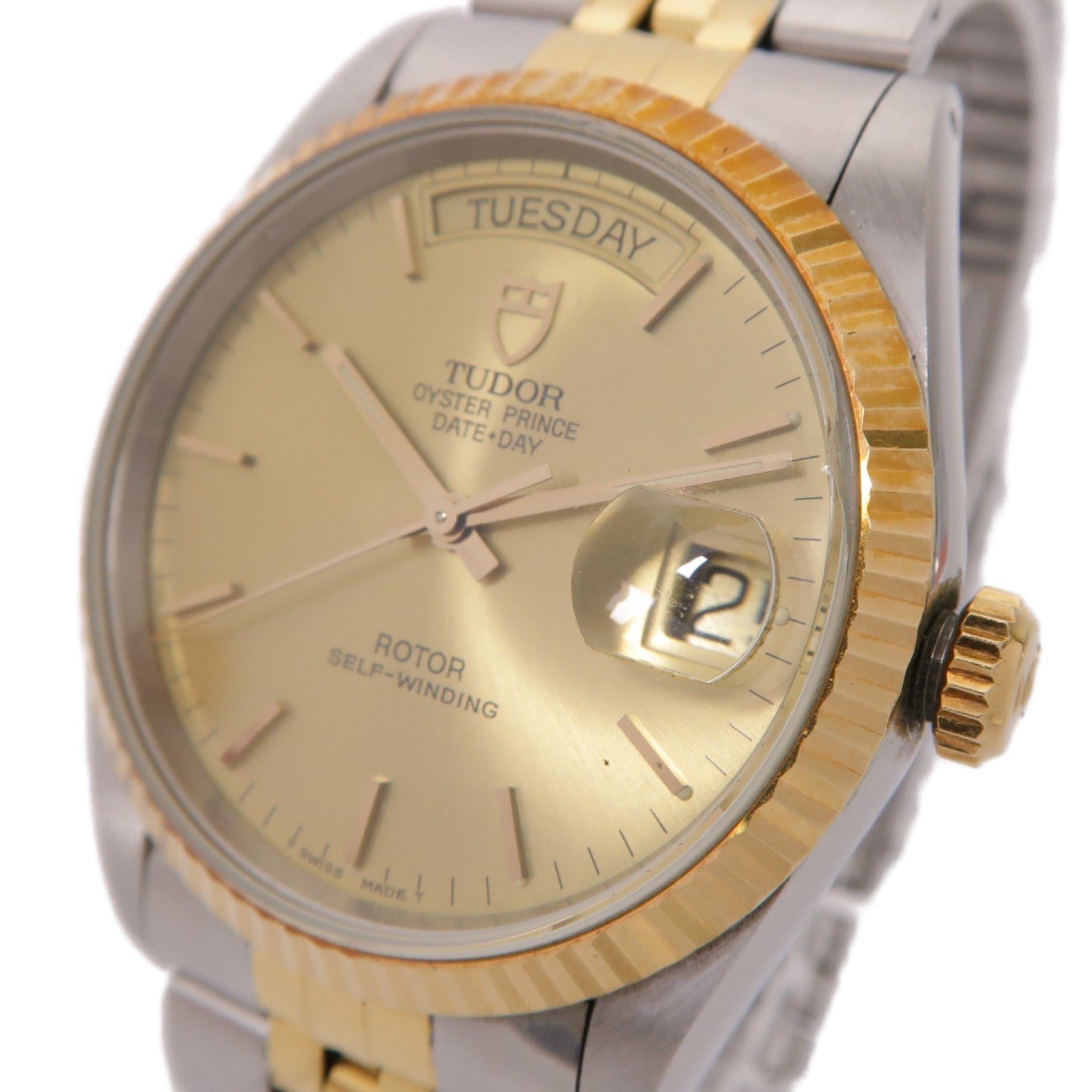 TUDOR Oyster Prince Day Date不鏽鋼手錶自動機芯金色