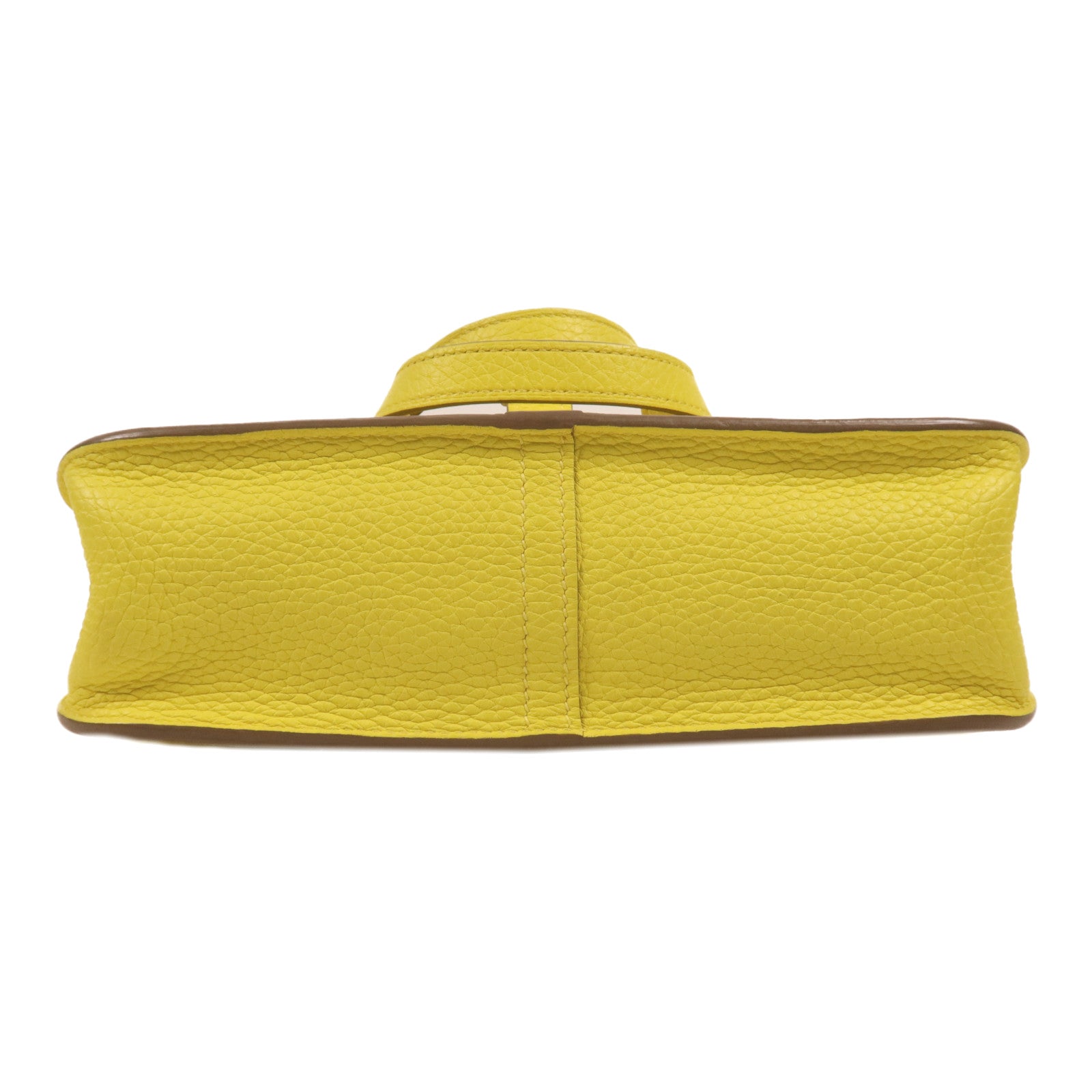 HERMES Clemence皮革Halzan 25銀扣手挽肩背兩用袋Lime