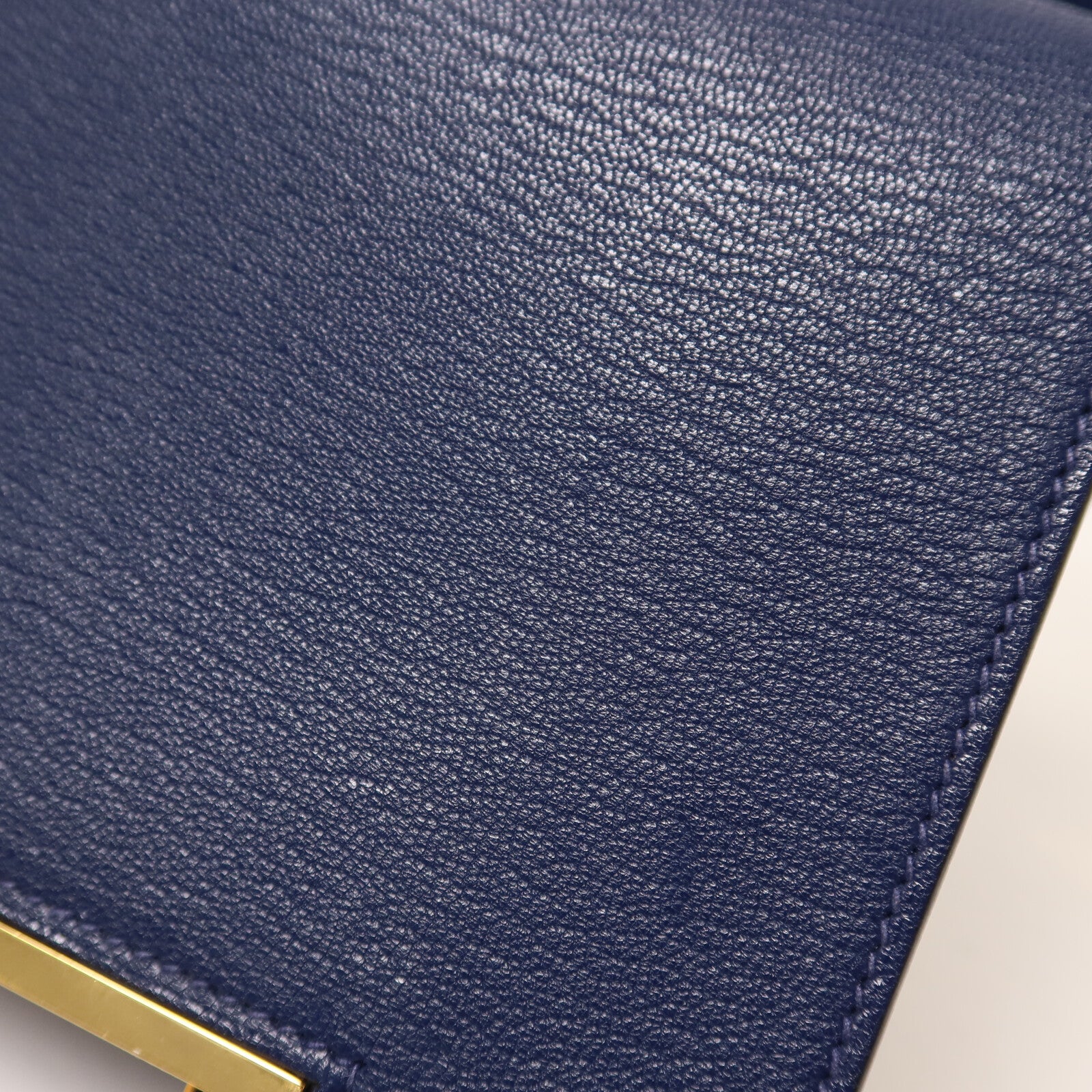 HERMES Chevre Mysore皮革Geta肩背袋Bleu Nuit