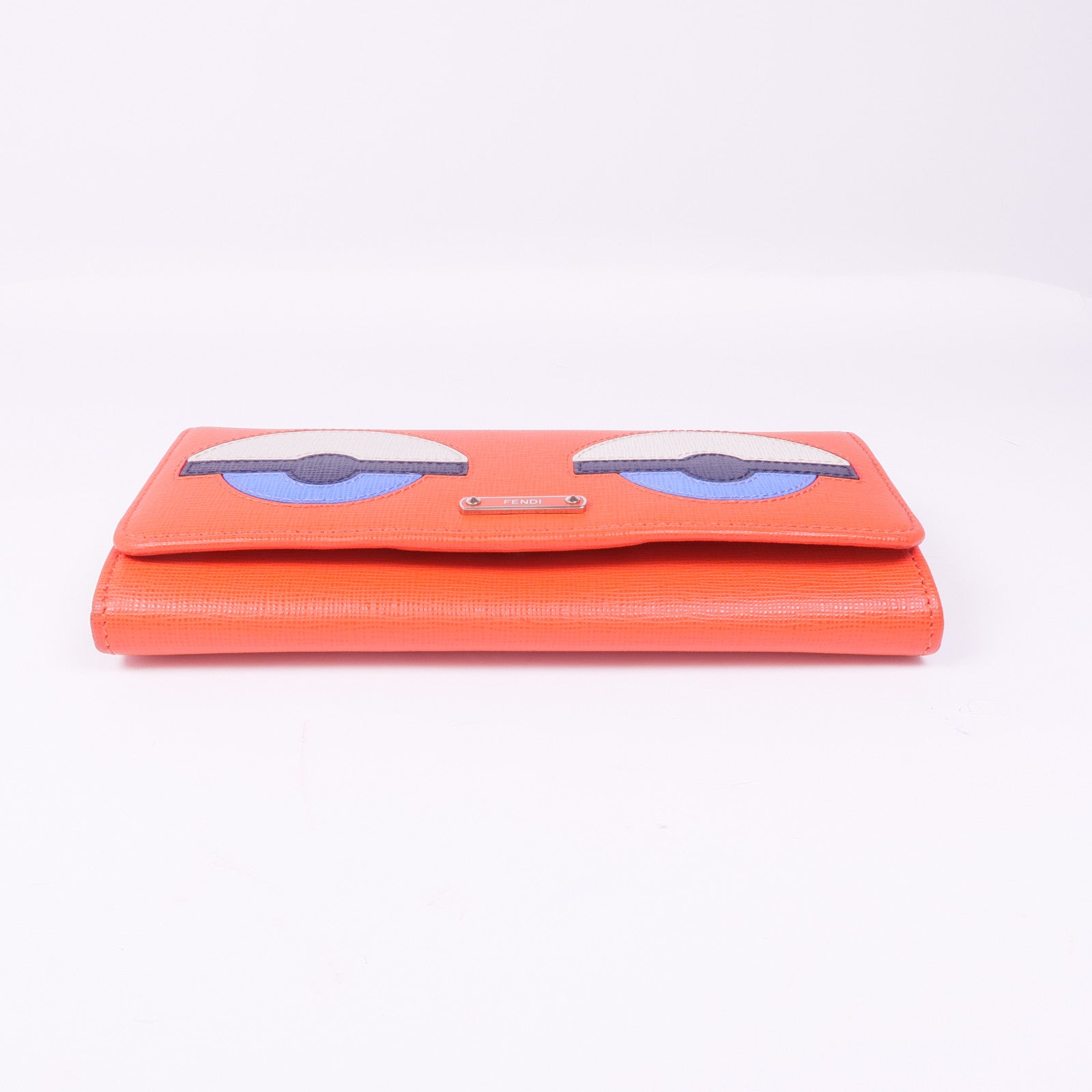 FENDI 皮革Long Wallet銀扣長錢包