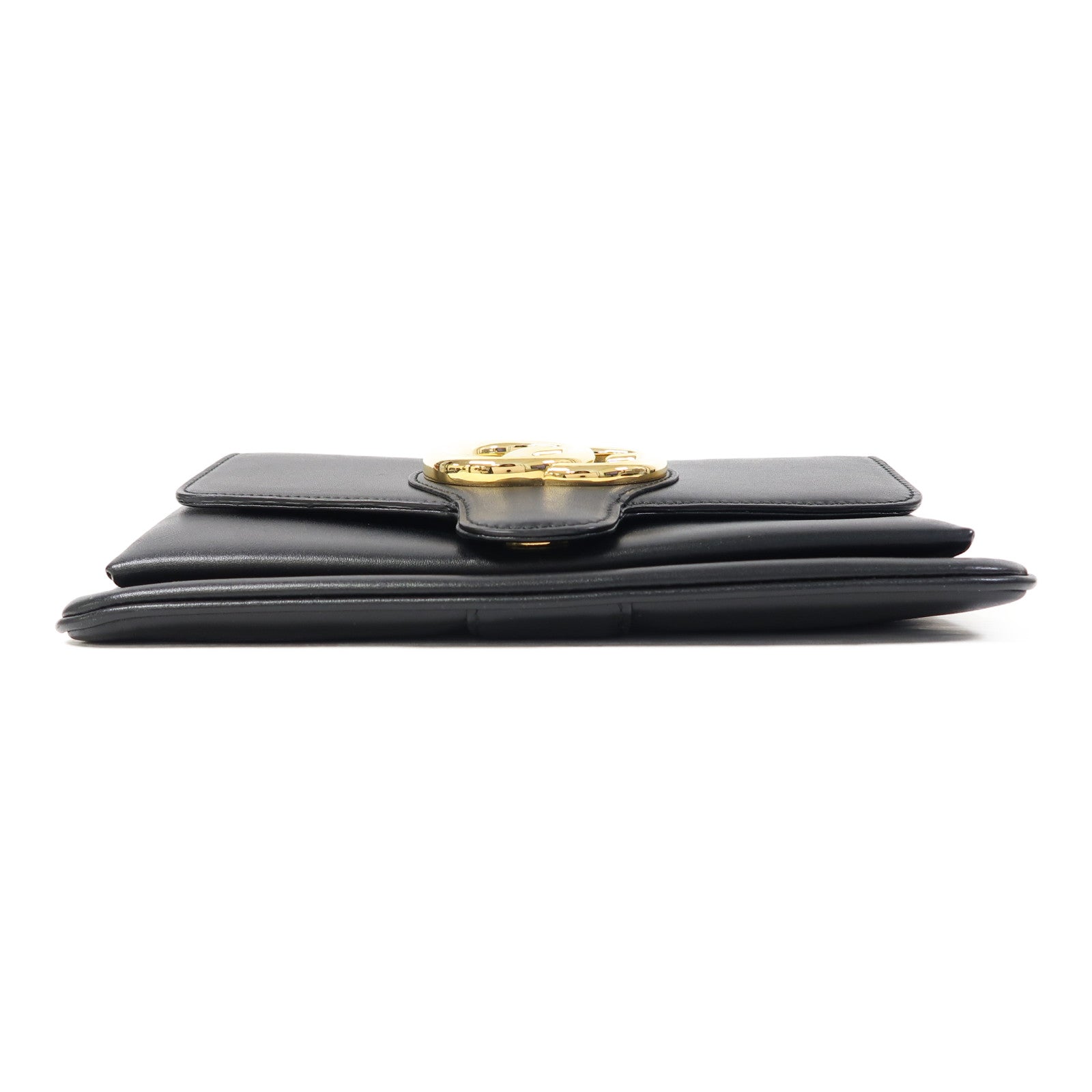 GUCCI 牛皮皮革Shoulder Bag金扣肩背袋黑色
