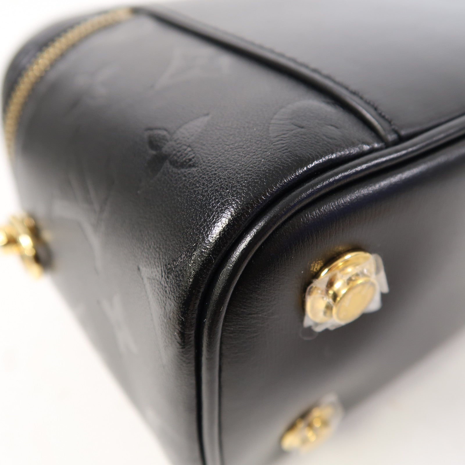 LOUIS VUITTON Monogram Ink Vanity PM金扣手挽肩背兩用袋黑色