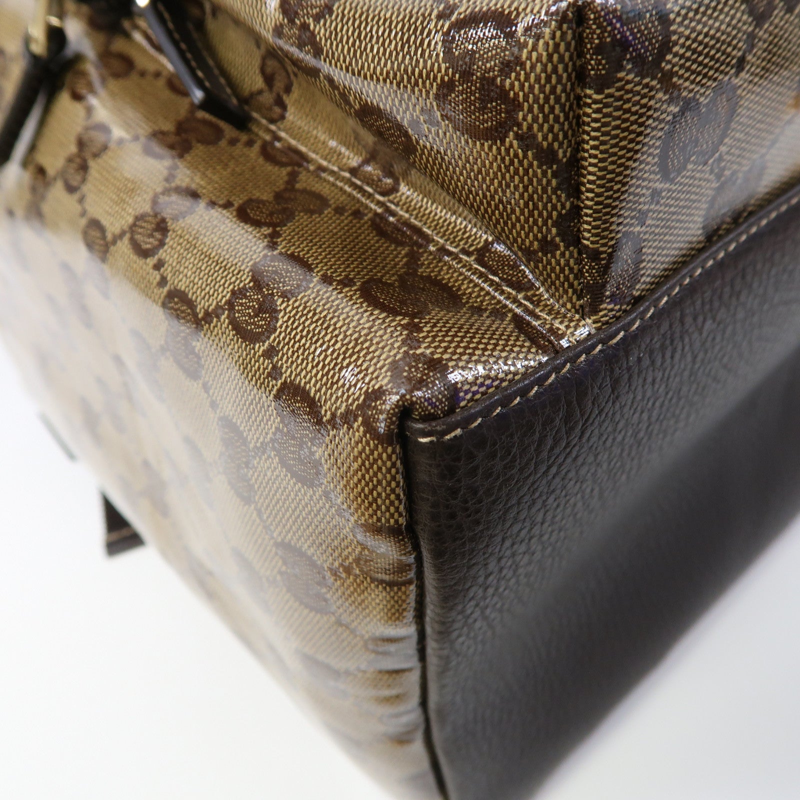 GUCCI PVC Backpack金扣背包啡色