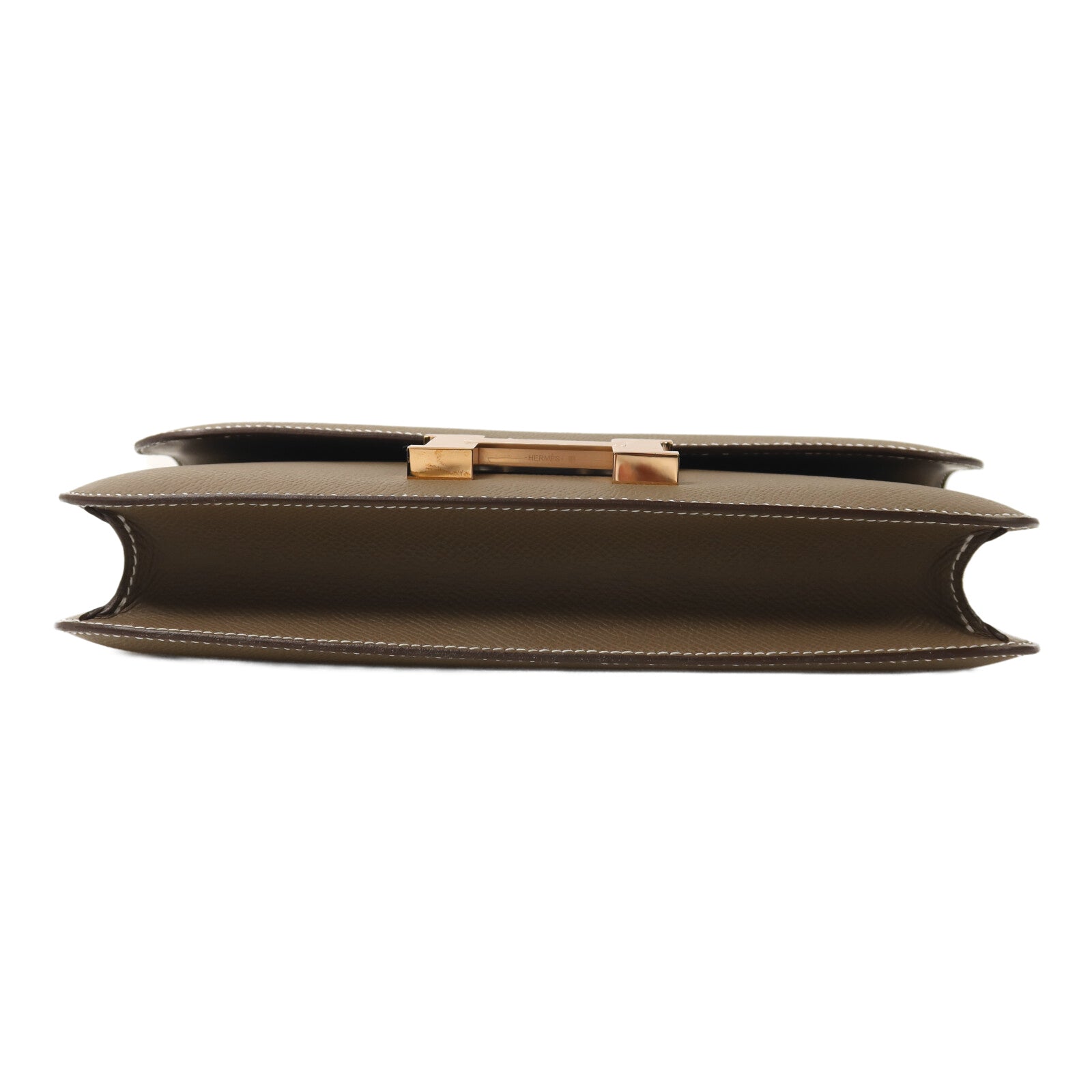 HERMES Epsom皮革Constance Elan金扣肩背袋Etoupe