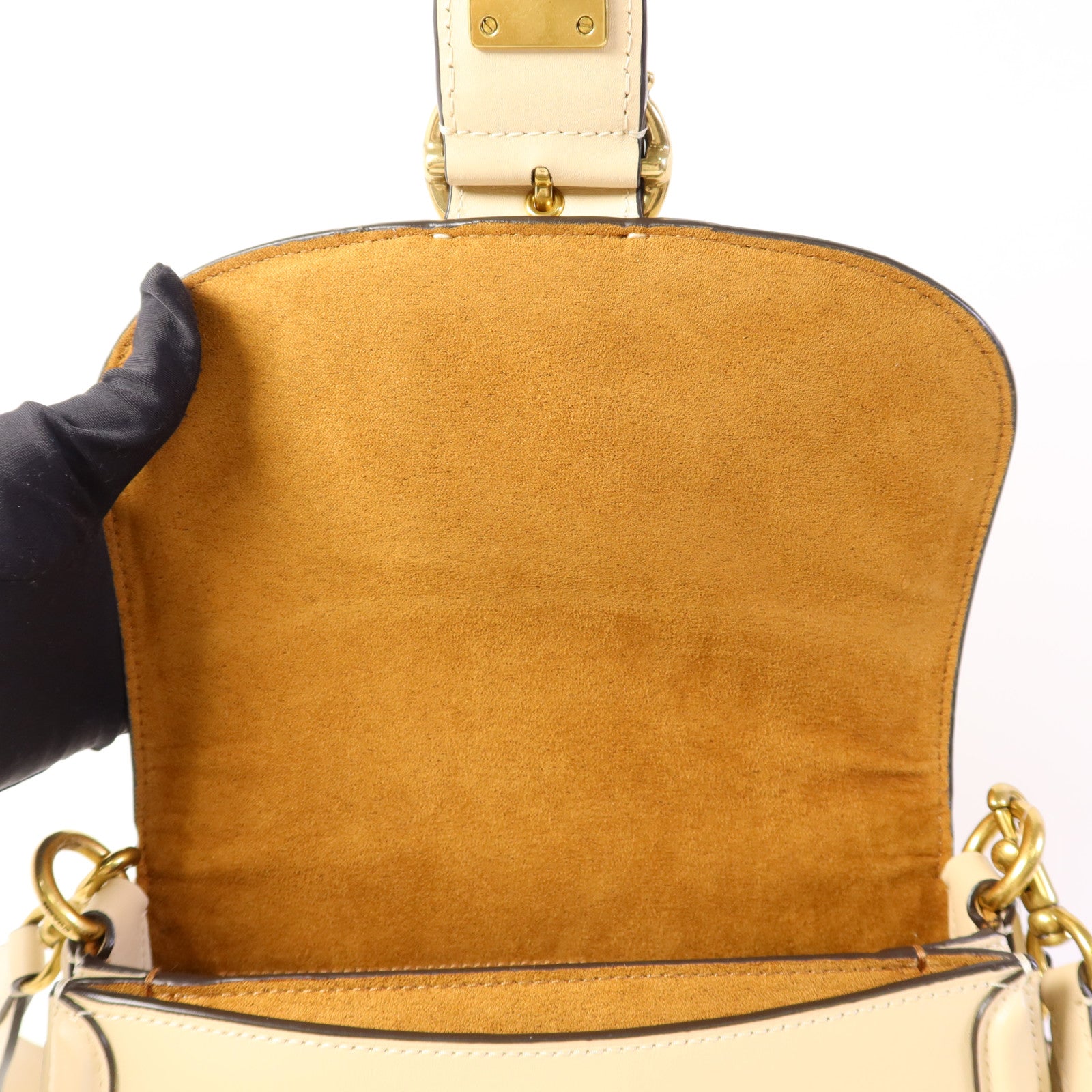 COACH 皮革Shoulder Bag金扣肩背袋