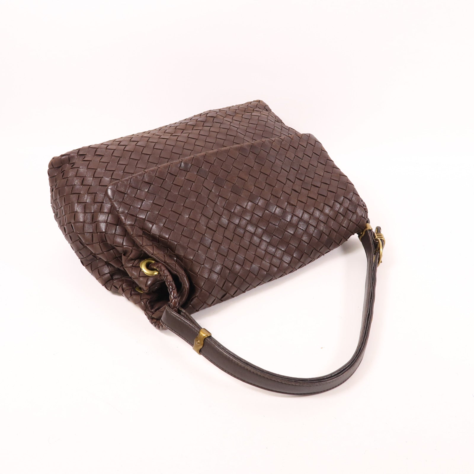BOTTEGA VENETA 羊皮皮革Shoulder Bag金扣肩背袋