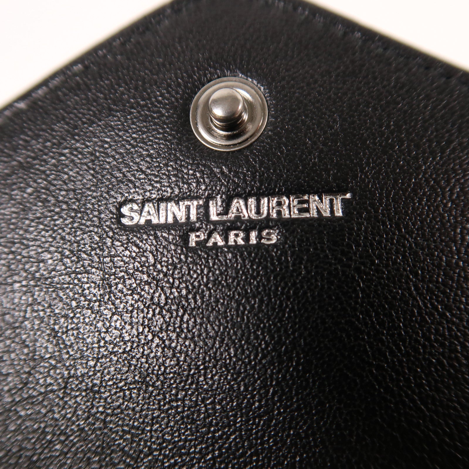 YVES SAINT LAURENT 牛皮皮革Chain Shoulder銀扣鏈帶肩背袋