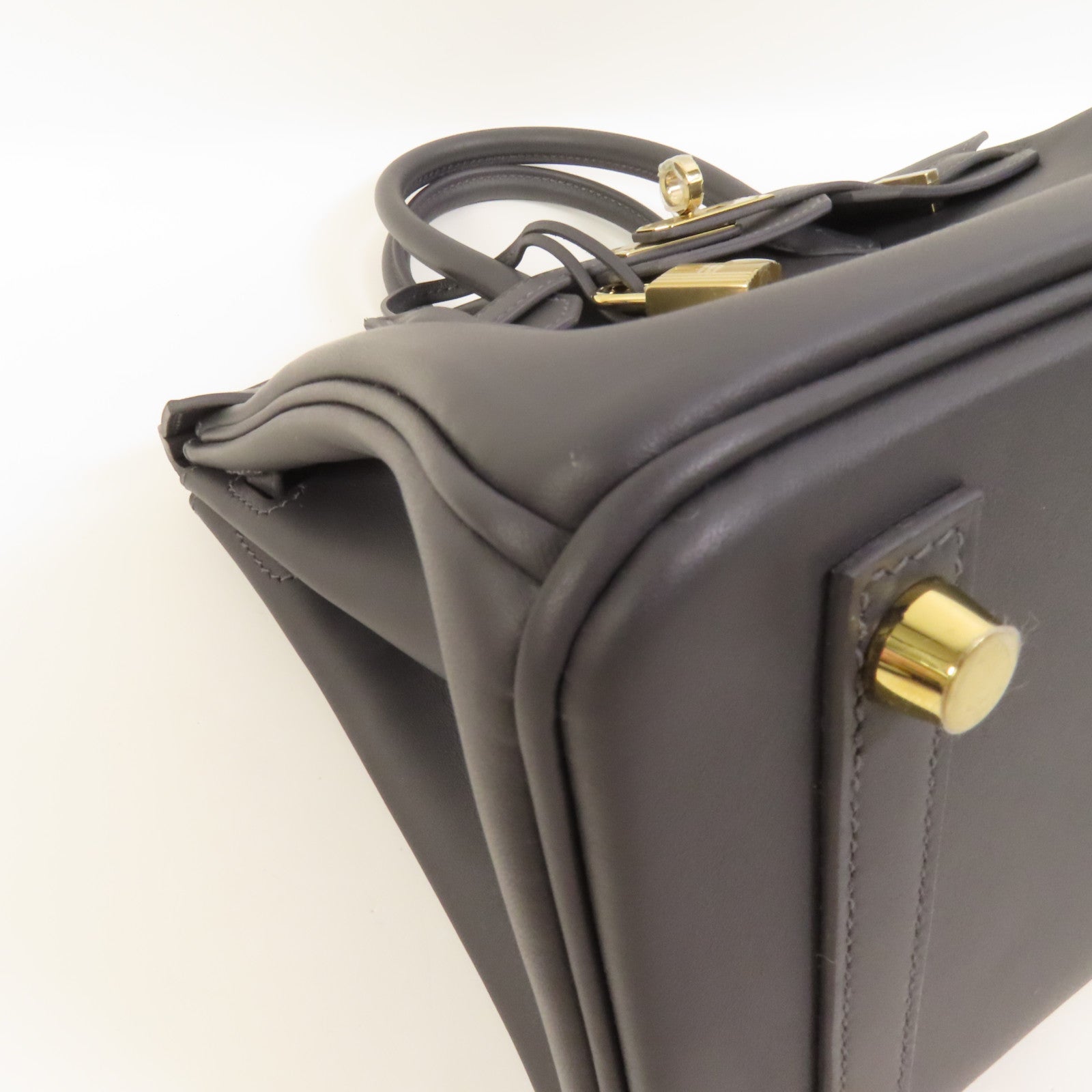 HERMES Swift皮革Birkin 25金扣手挽袋Ardoise