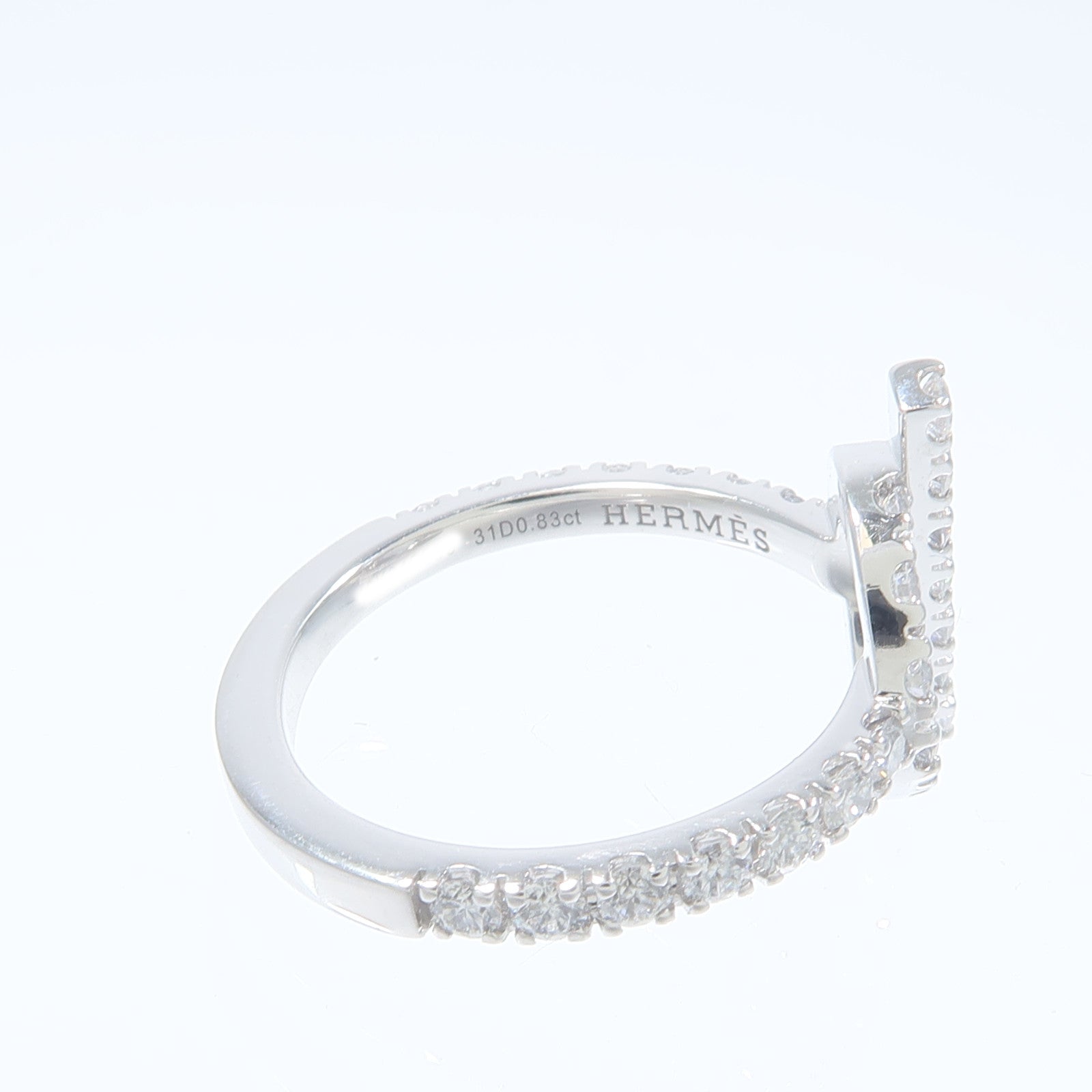HERMES 18K白金Finesse Ring鑽石戒指