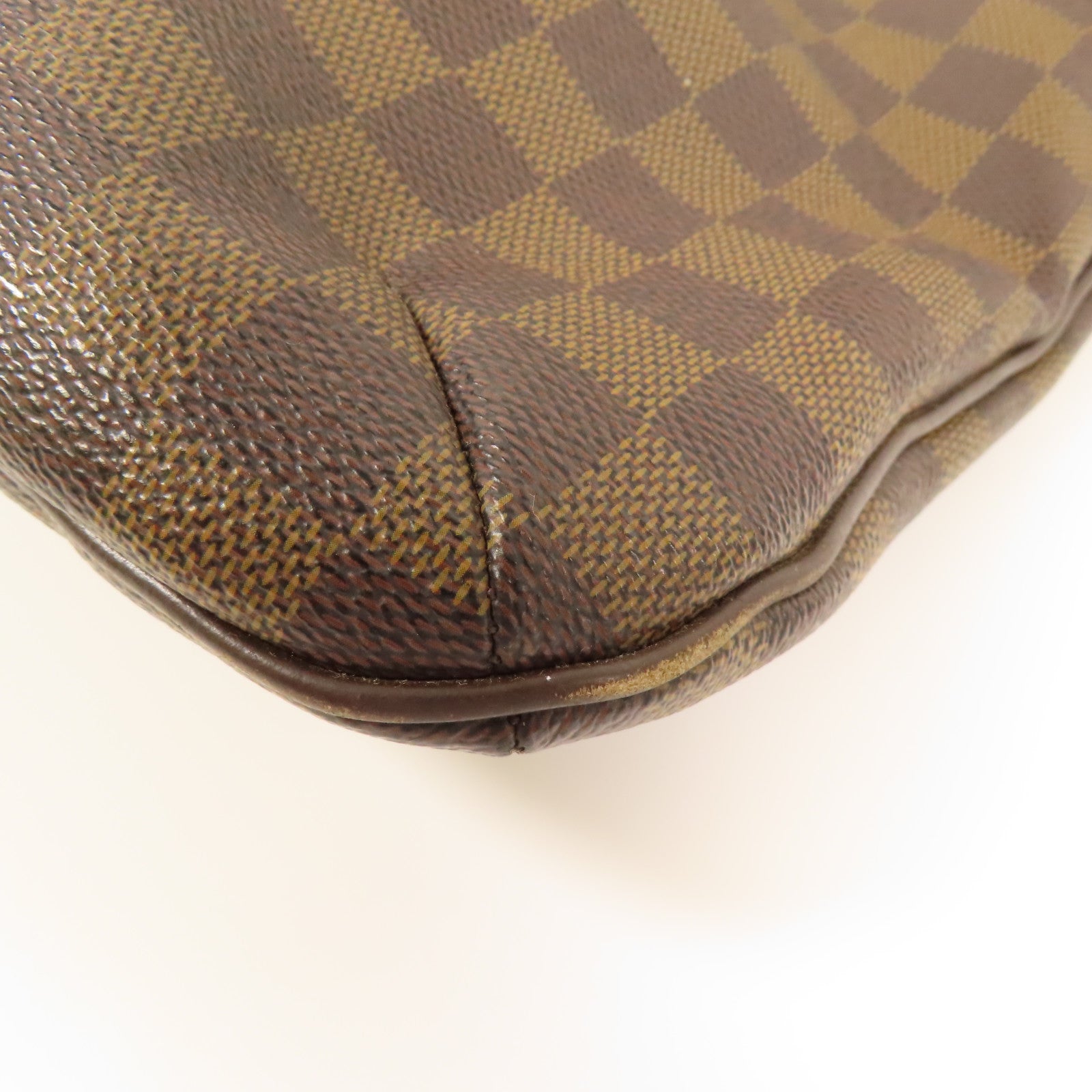 LOUIS VUITTON Damier Bloomsbury PM金扣肩背袋棕色