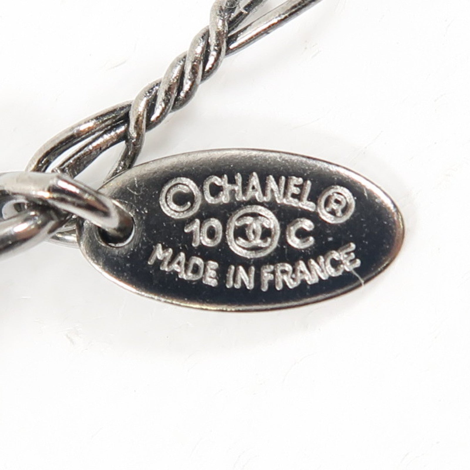 CHANEL 金屬Necklace項鍊銀色/黑色