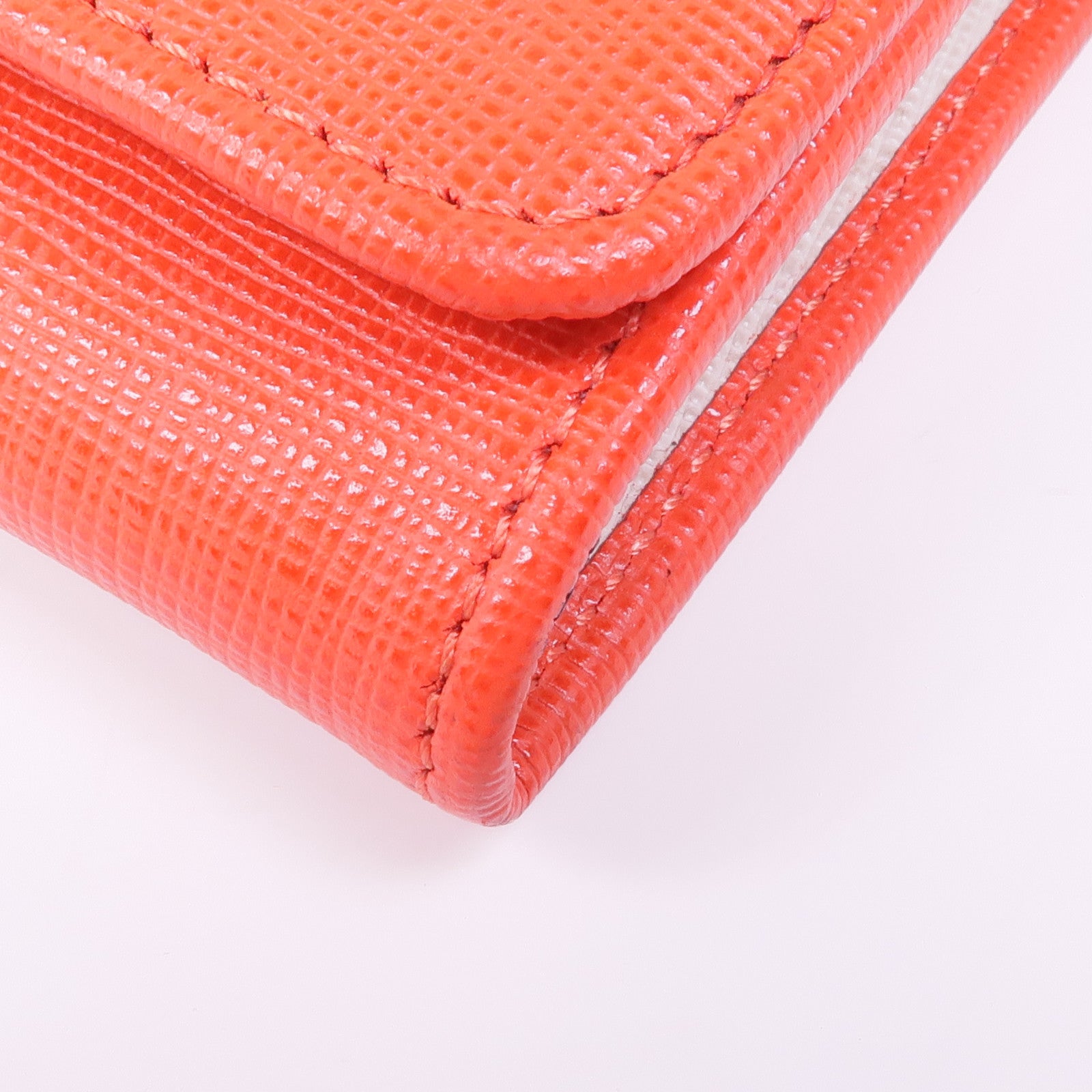 FENDI 皮革Long Wallet銀扣長錢包