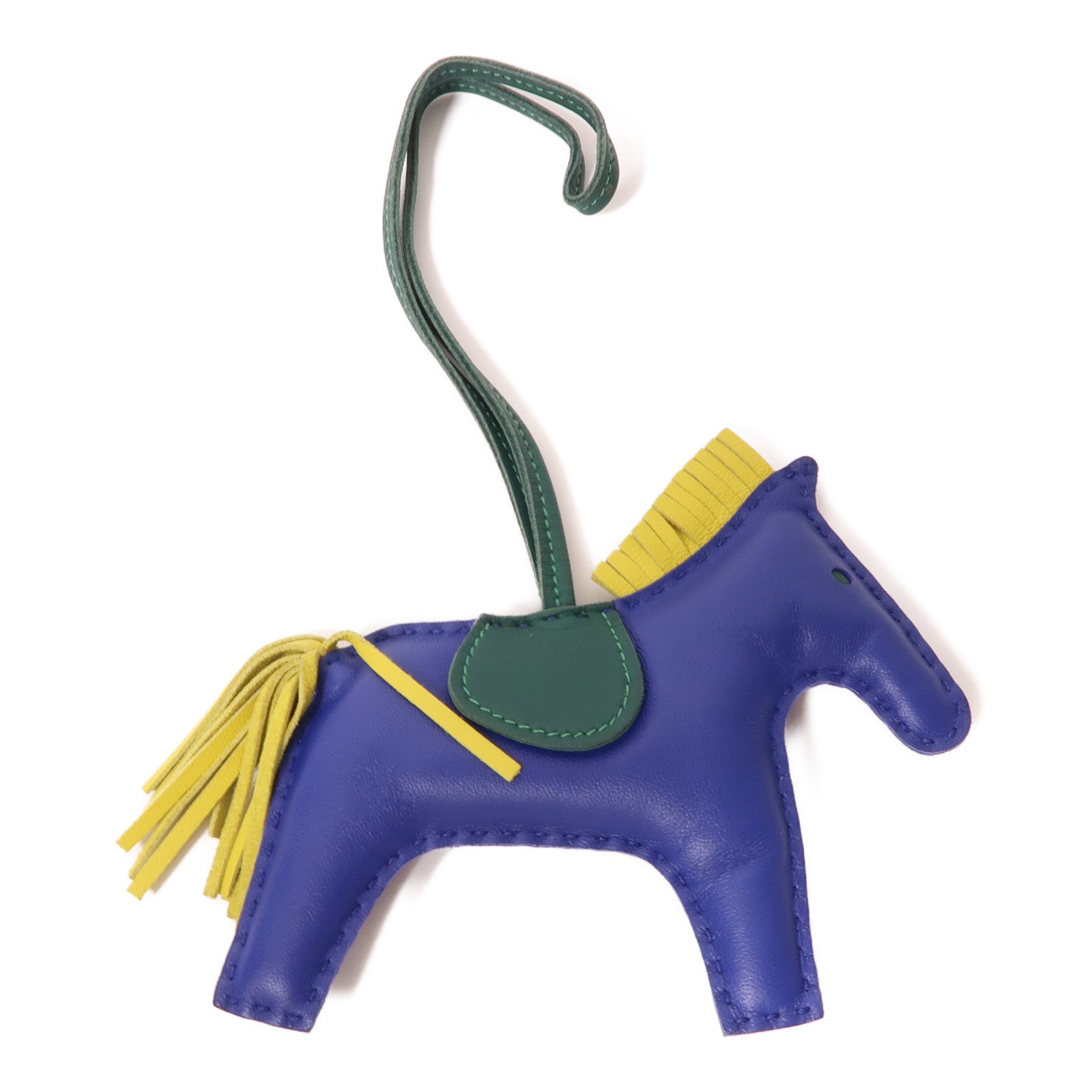 HERMES Swift皮革Rodeo MM掛飾藍色/綠色/黃色