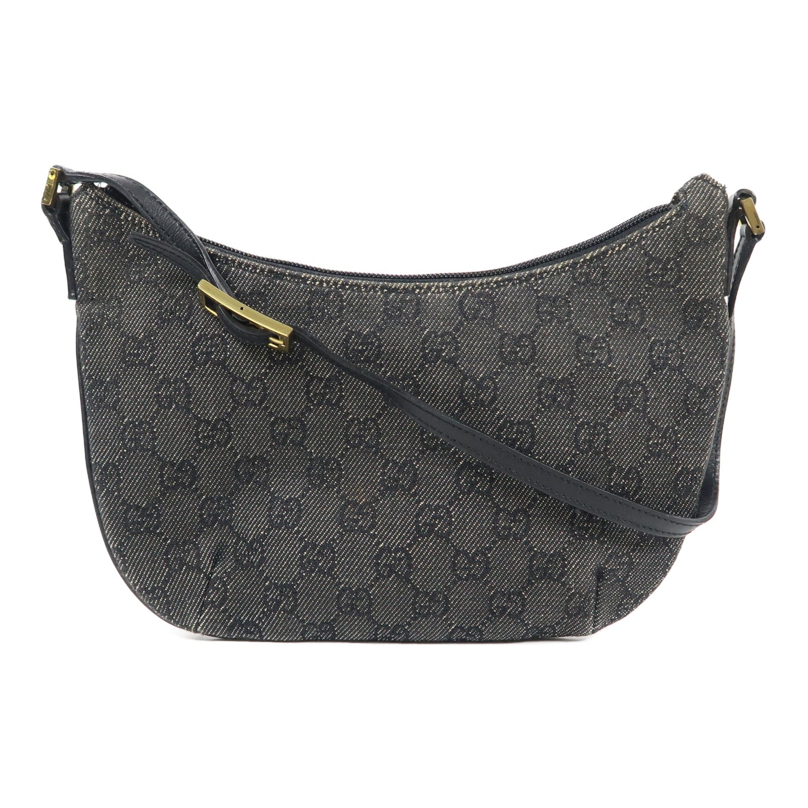 GUCCI 牛仔布Shoulder Bag金扣肩背袋