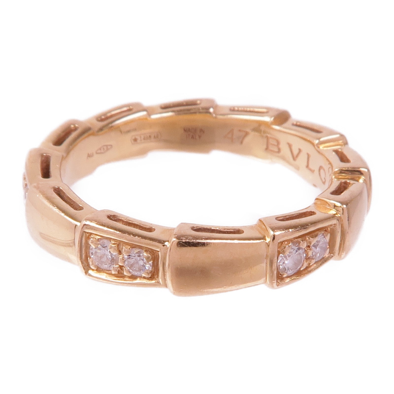 BVLGARI 18K玫瑰金Ring戒指US#4.25/BVLGARI#47