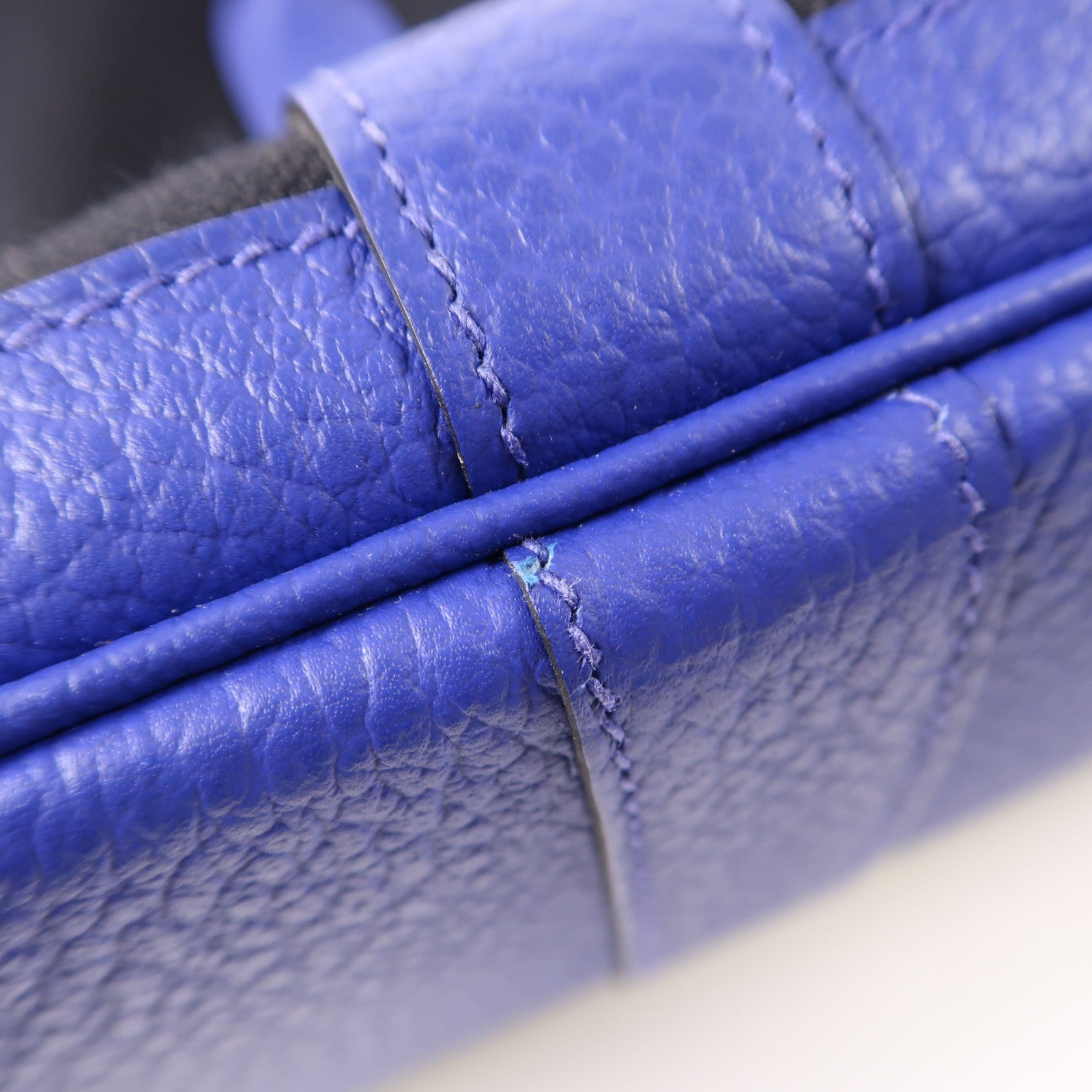 HERMES PHW Garden Party PM Tote Bag Canvas Blue/Black