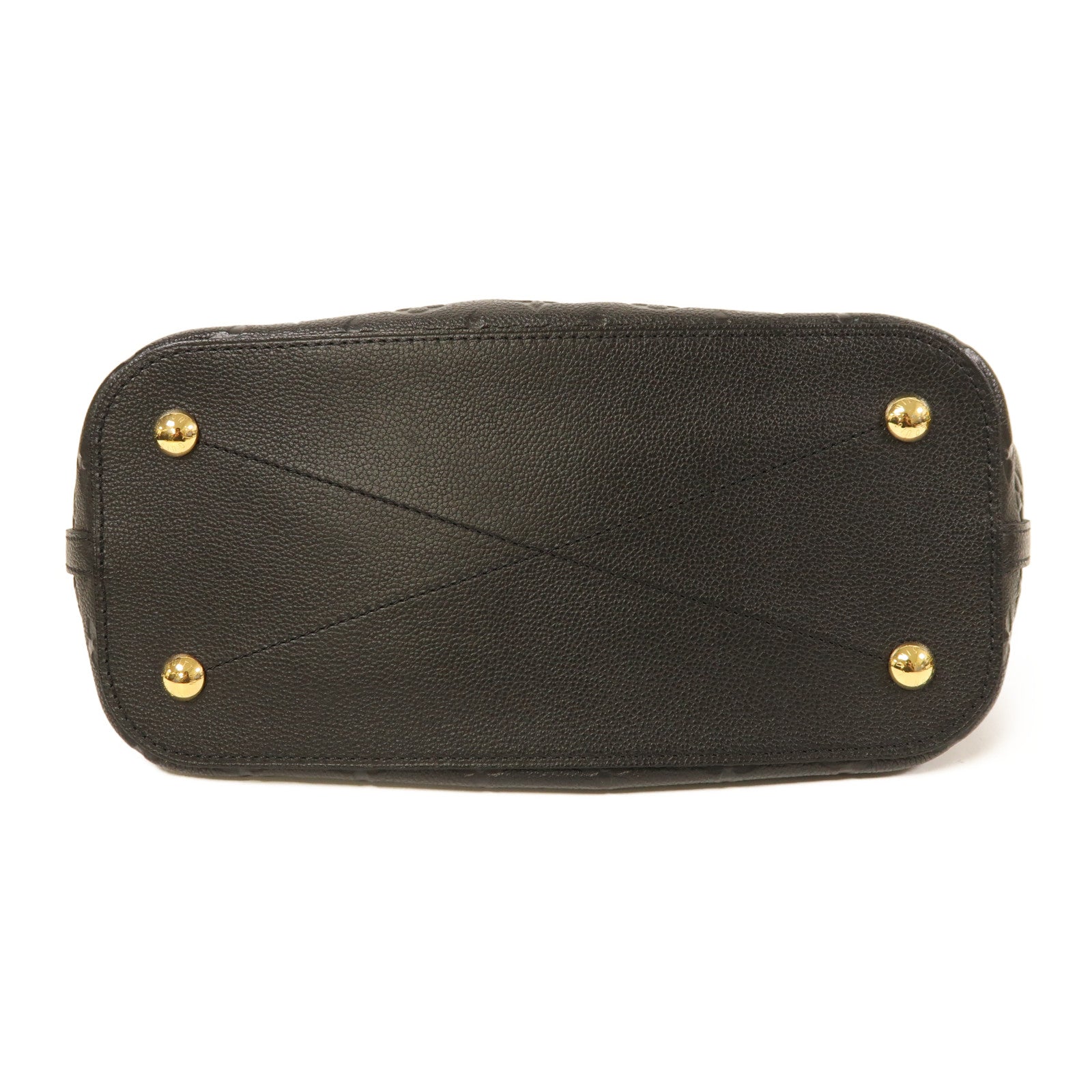 LOUIS VUITTON Monogram Empreinte Mazarine MM金扣手挽肩背兩用袋黑色