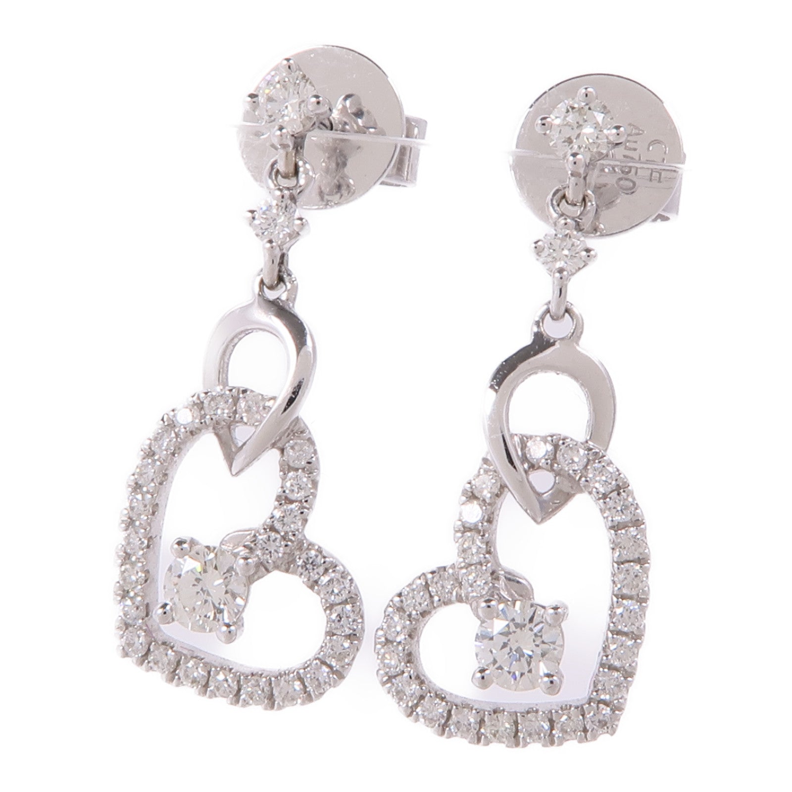 JEWELRY (PRICE DOWN) Diamond Earrings 18K White Gold