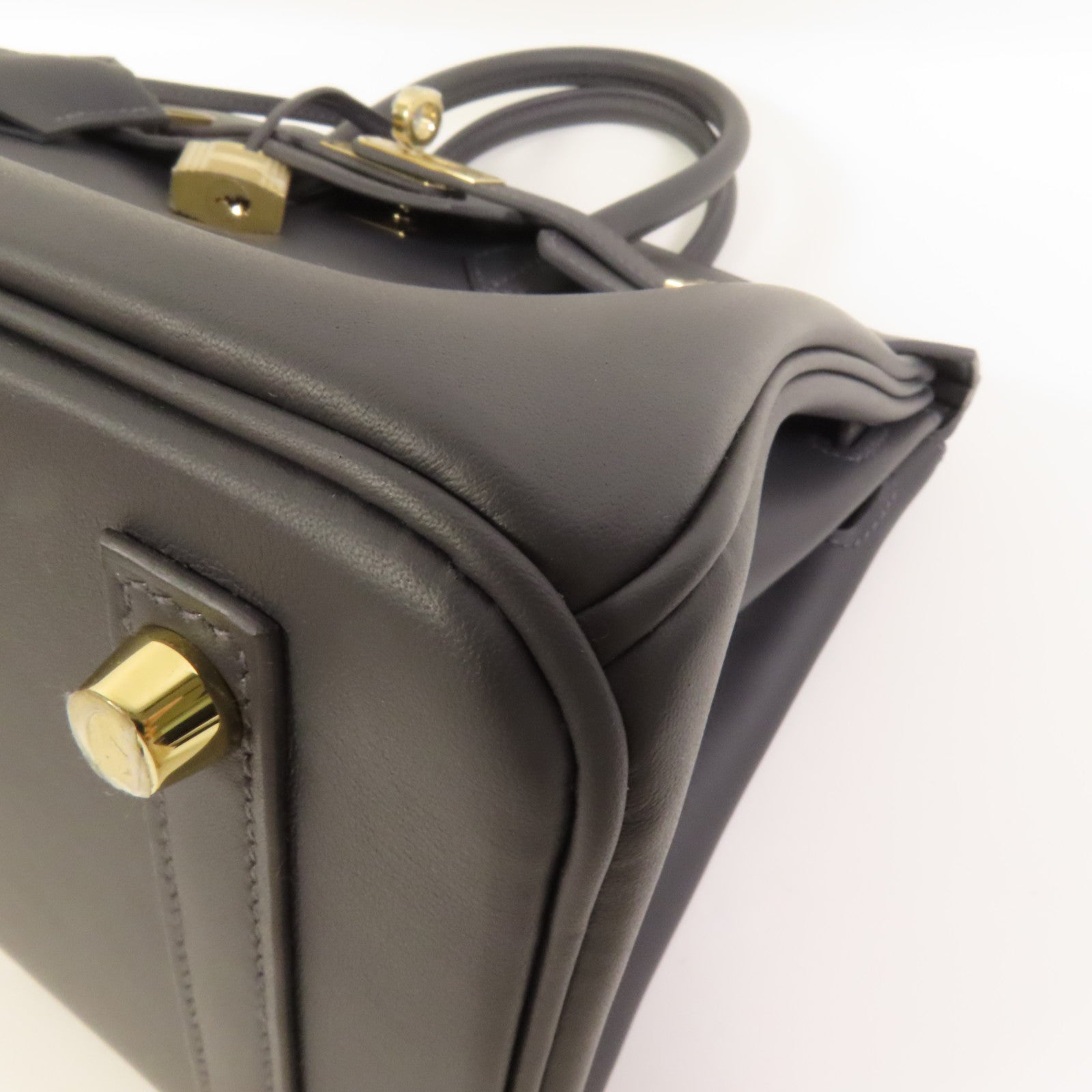 HERMES Swift皮革Birkin 25金扣手挽袋Ardoise