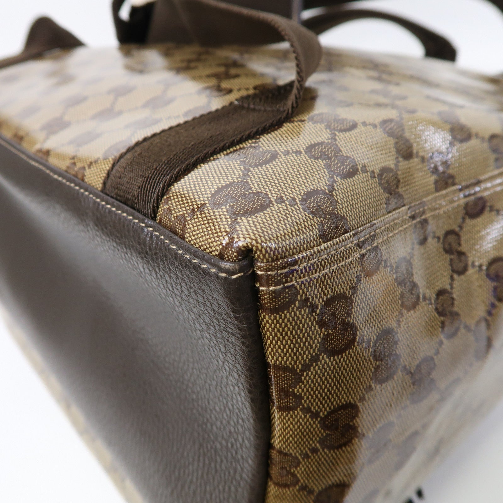 GUCCI PVC Backpack金扣背包啡色