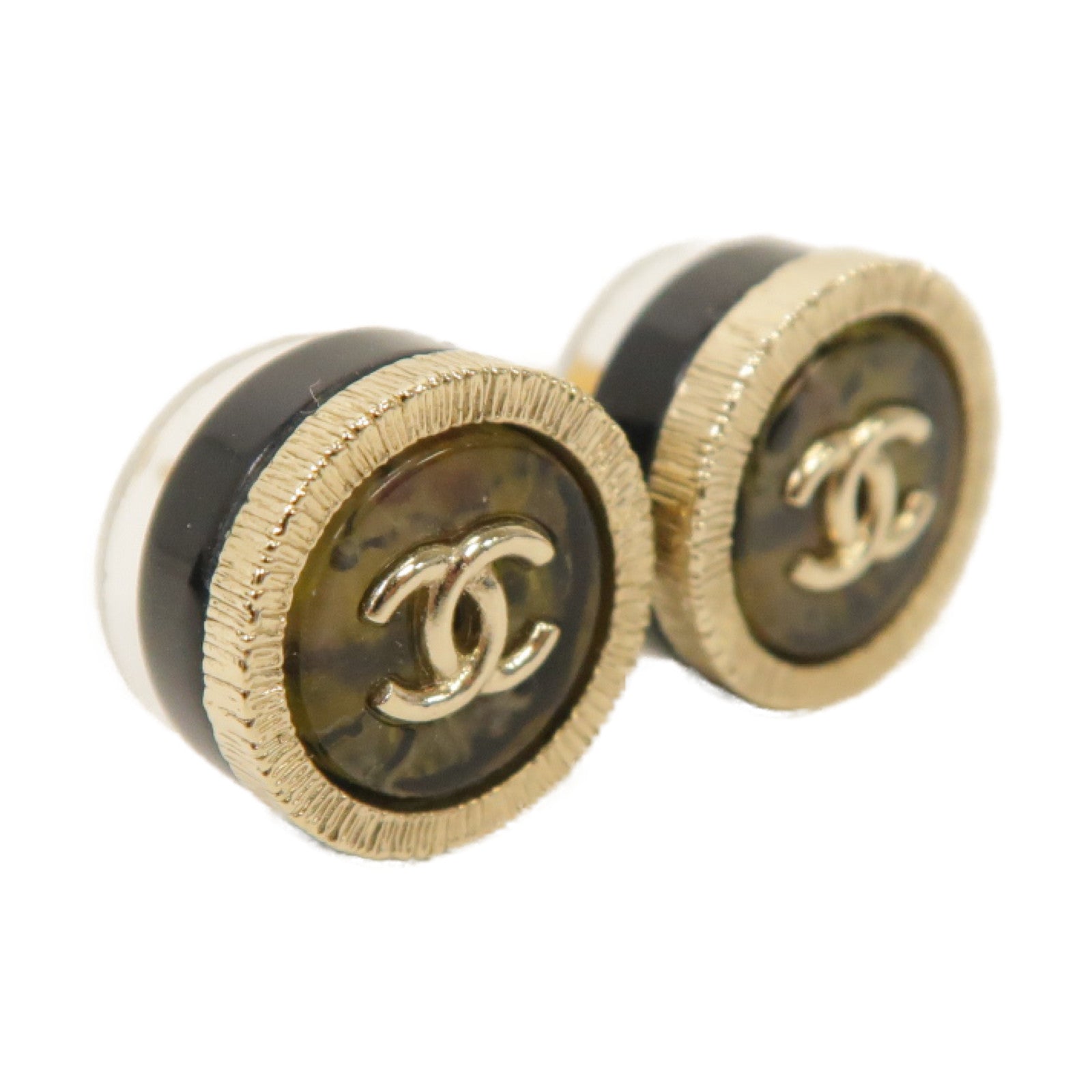 CHANEL PVC/金屬Earrings耳環金色