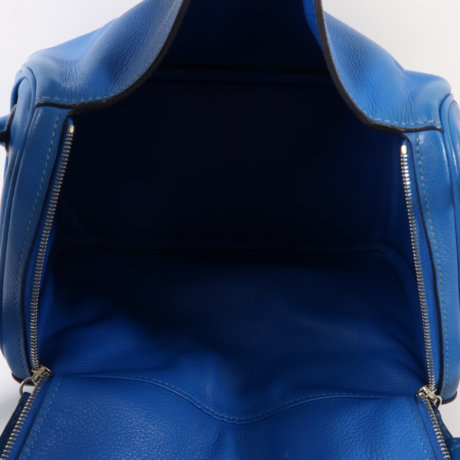 HERMES Evercolor皮革Lindy 26手挽肩背兩用袋Bleu Hydra