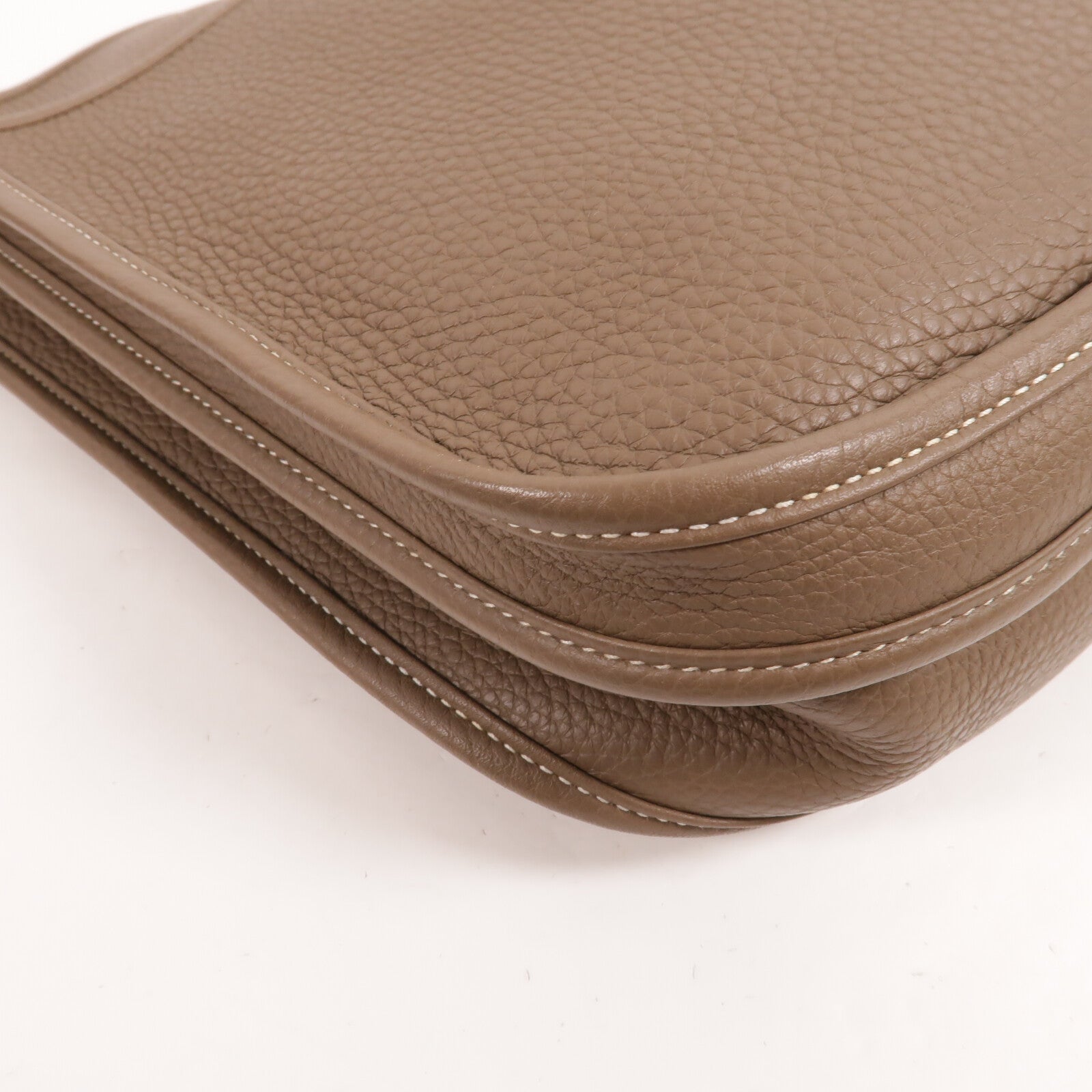 HERMES Clemence皮革Evelyne PM 肩背袋Etoupe