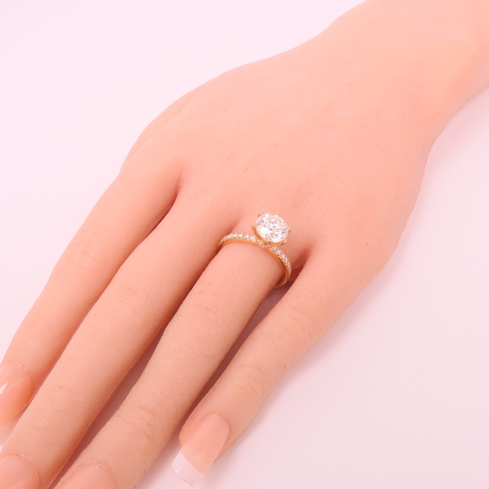 JEWELRY 18K玫瑰金Diamond Ring鑽石戒指US#7
