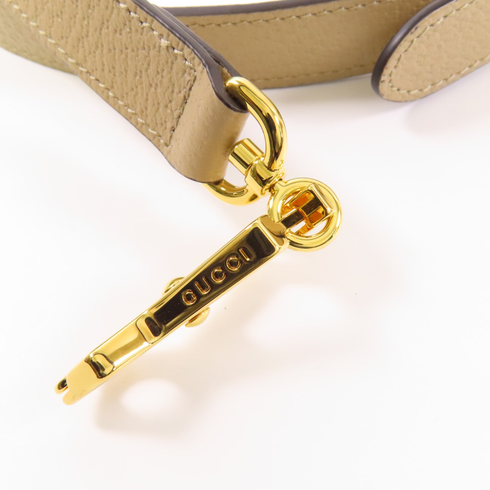 GUCCI 塗層帆布Horsebit 1955金扣肩背袋