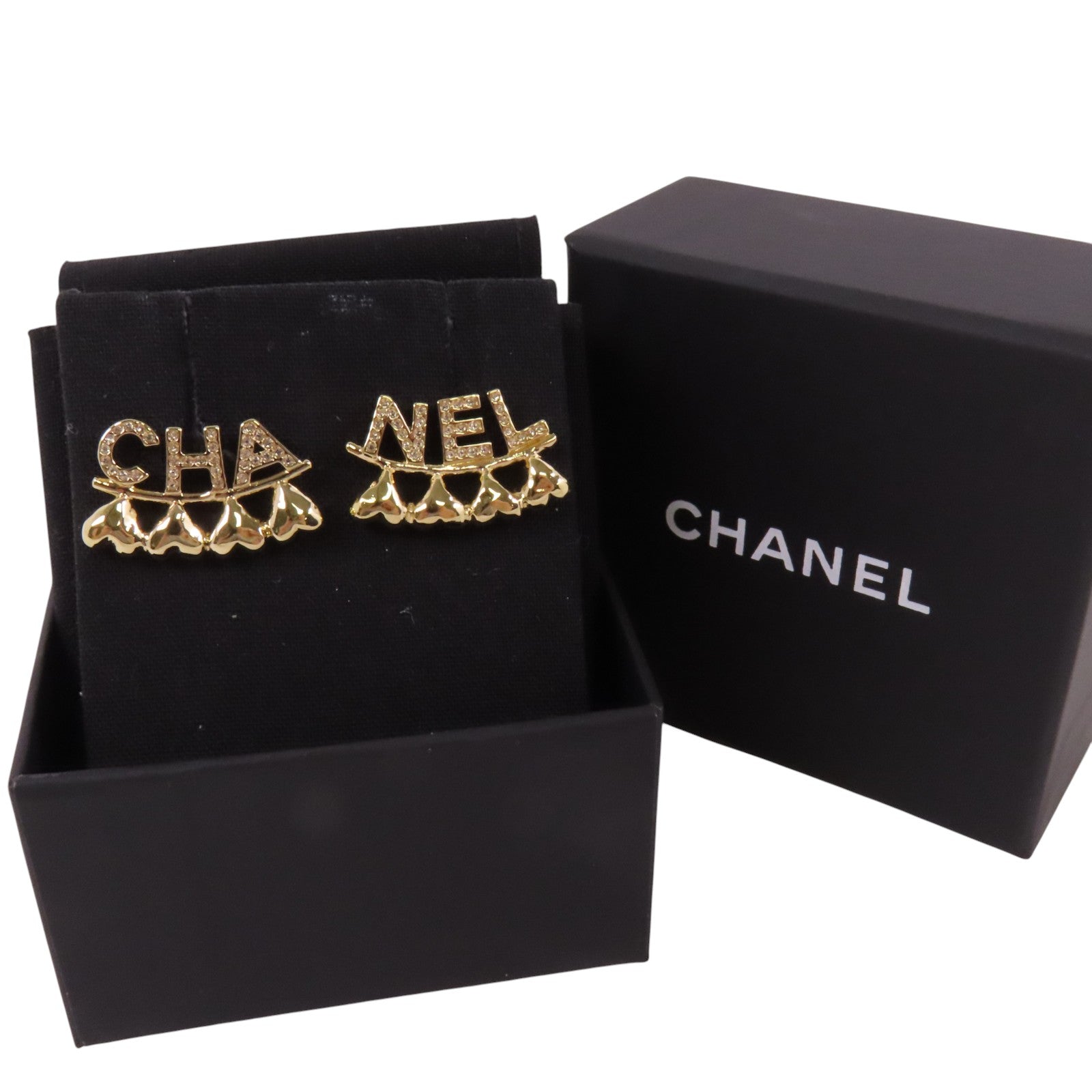 CHANEL 【激減優惠】金屬/水鑽Chanel Earrings金扣耳環