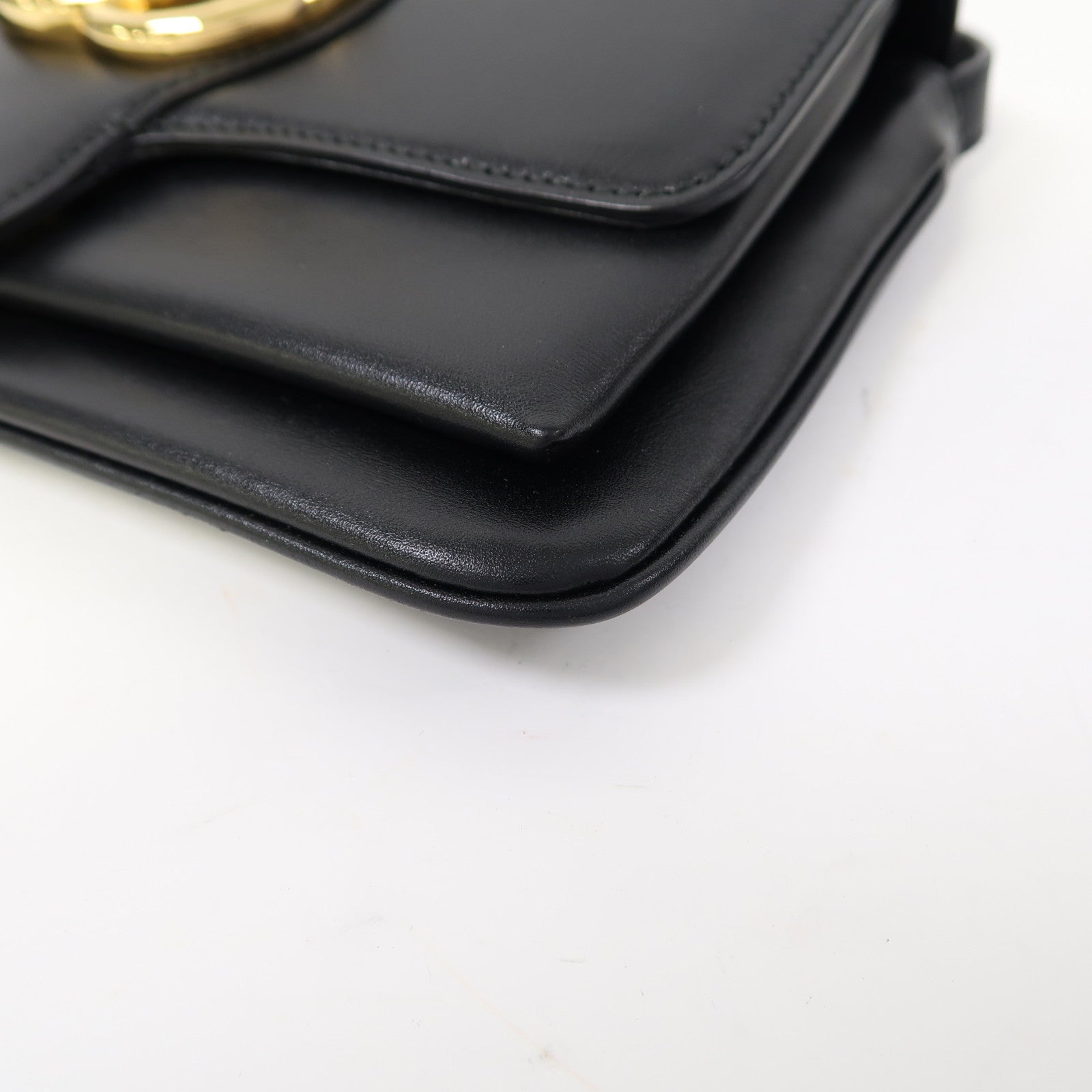 GUCCI 牛皮皮革Shoulder Bag金扣肩背袋黑色