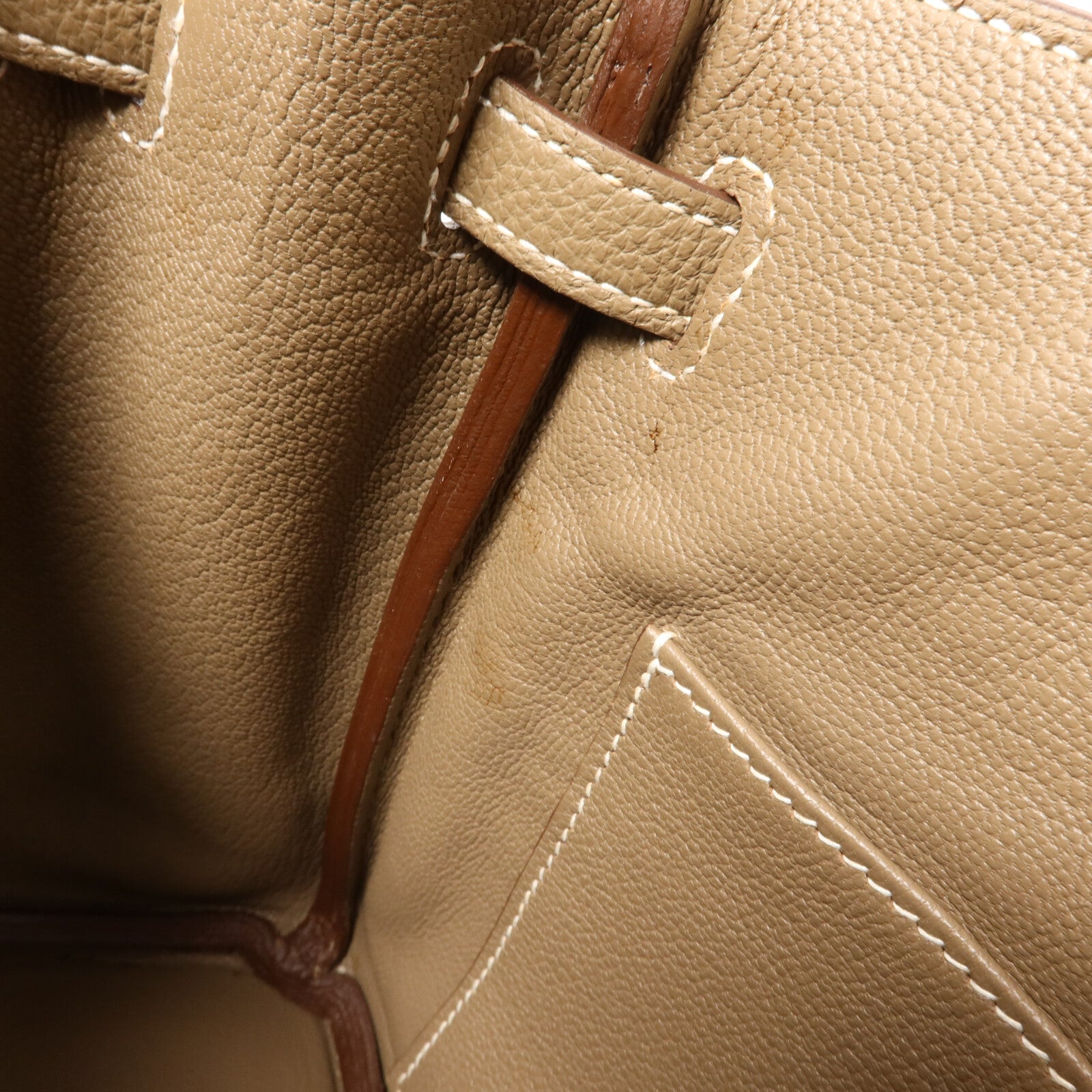 HERMES Togo皮革Birkin 25手挽袋Etoupe