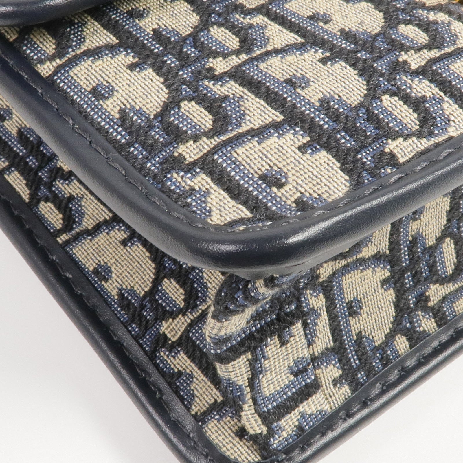 Dior 帆布Oblique 30 Montaigne金扣肩背袋