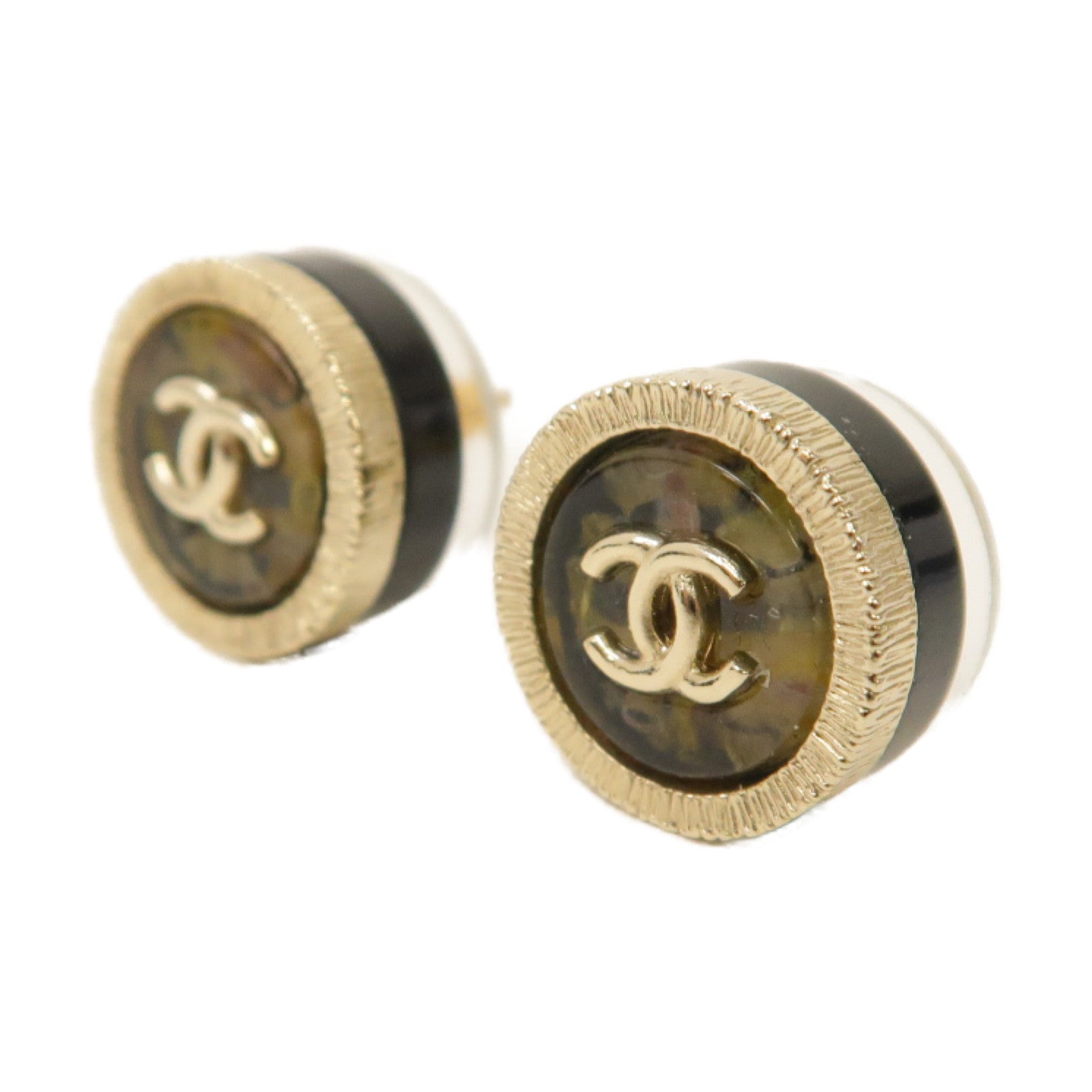 CHANEL PVC/金屬Earrings耳環金色