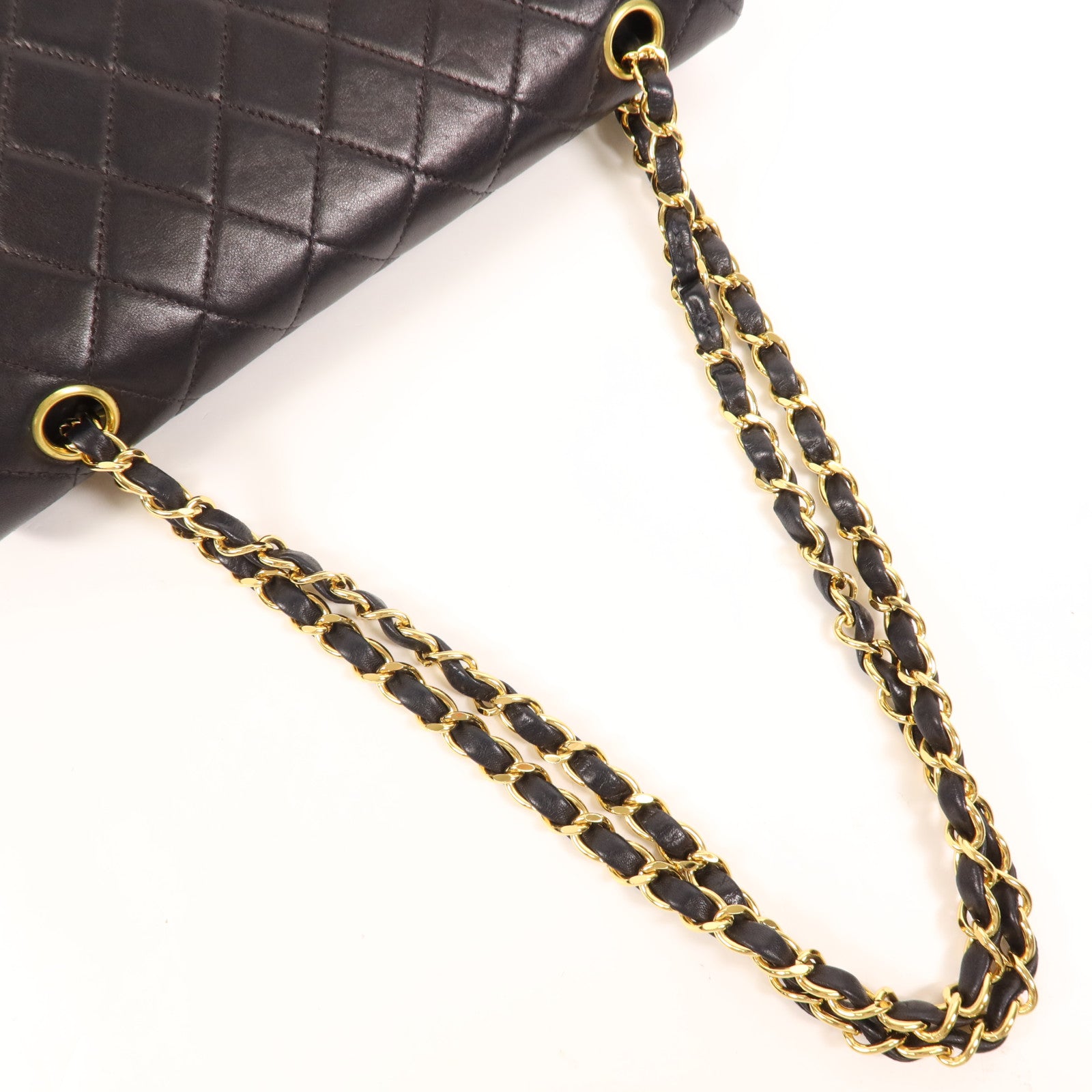 CHANEL 羊皮皮革Vintage Classic 11.12金扣鏈帶肩背袋