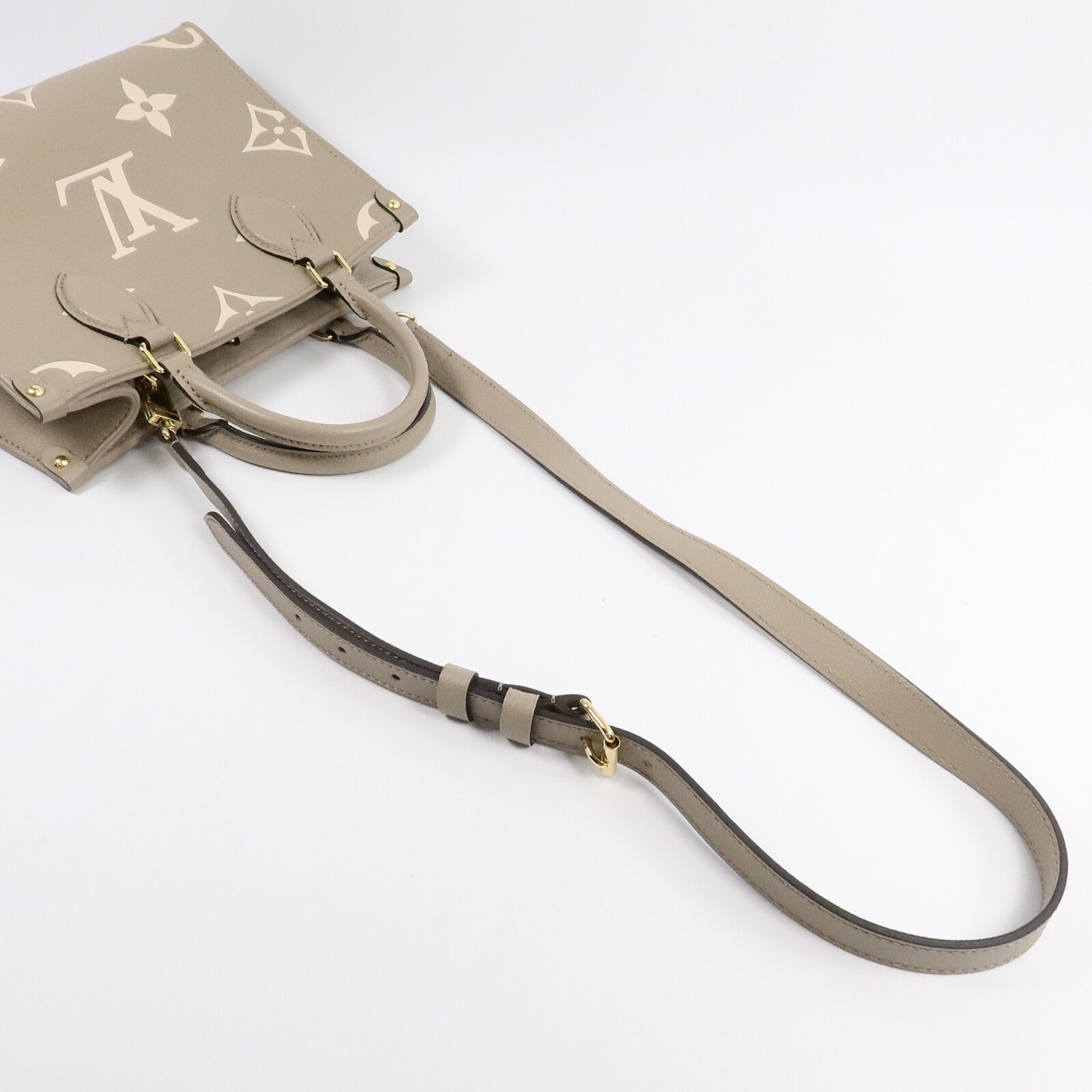LOUIS VUITTON Monogram Empreinte OnTheGo PM金扣手挽肩背兩用袋