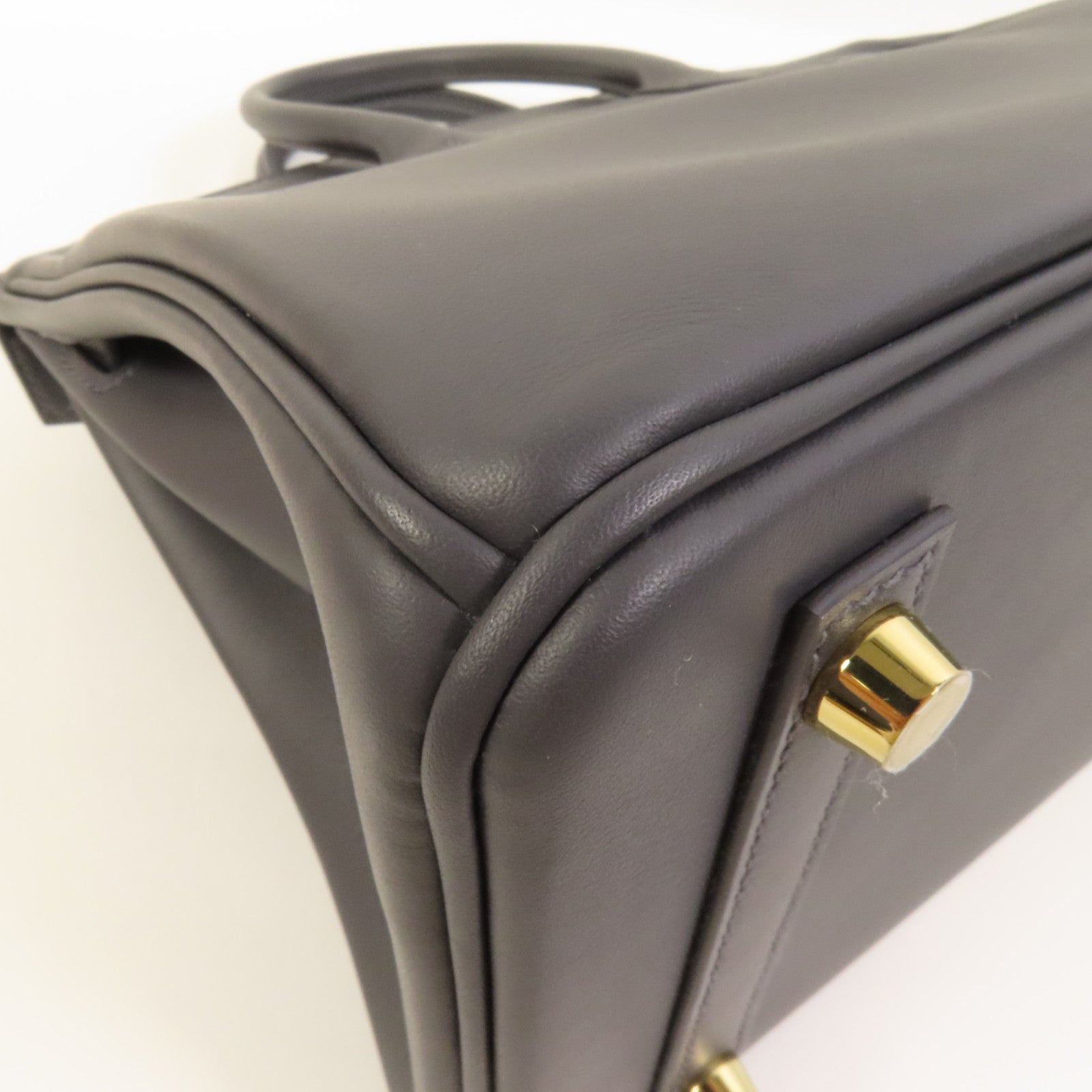 HERMES Swift皮革Birkin 25金扣手挽袋Ardoise